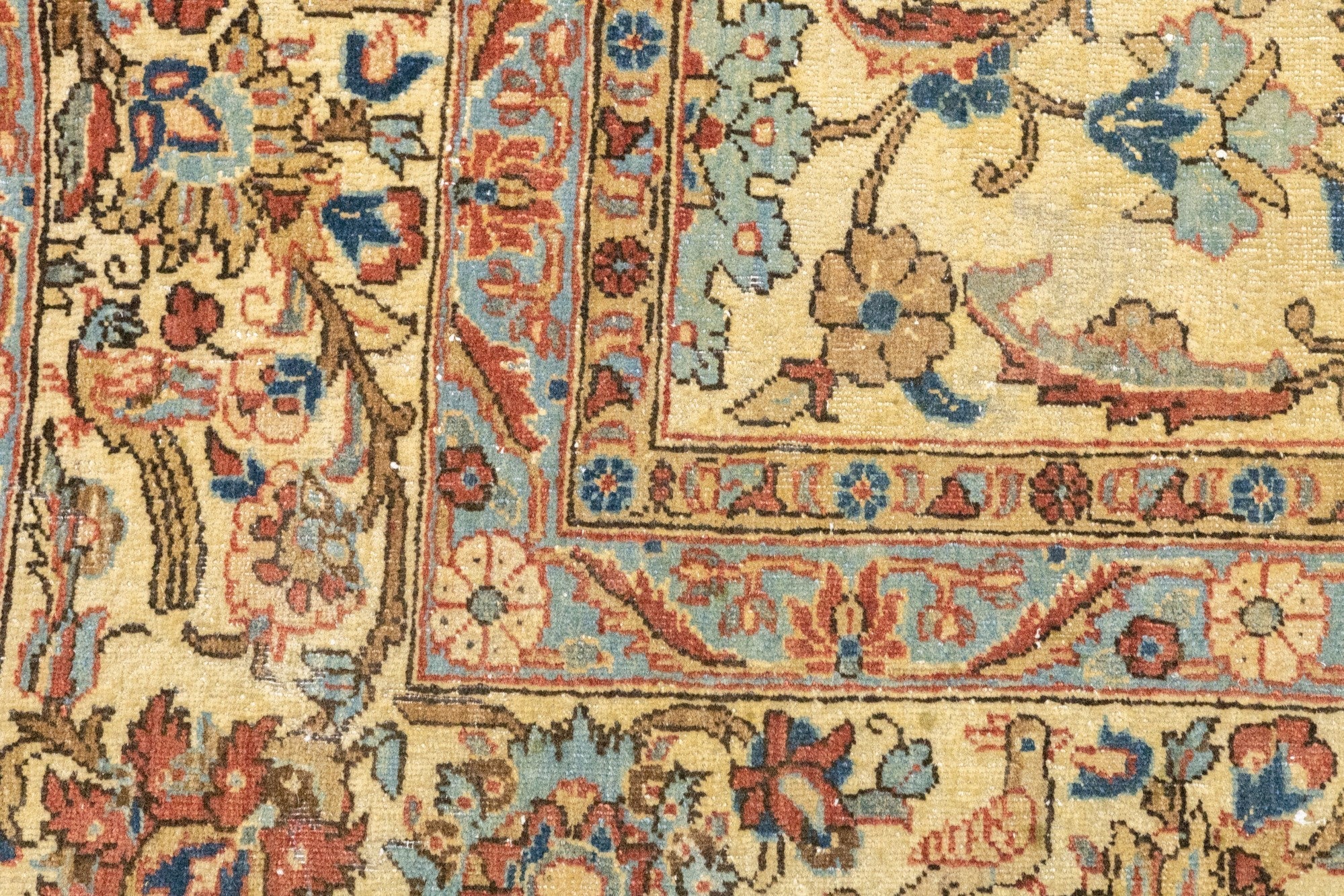 Extremely Fine Antique Tehran Wool Rug 7'10'' x 10'5''