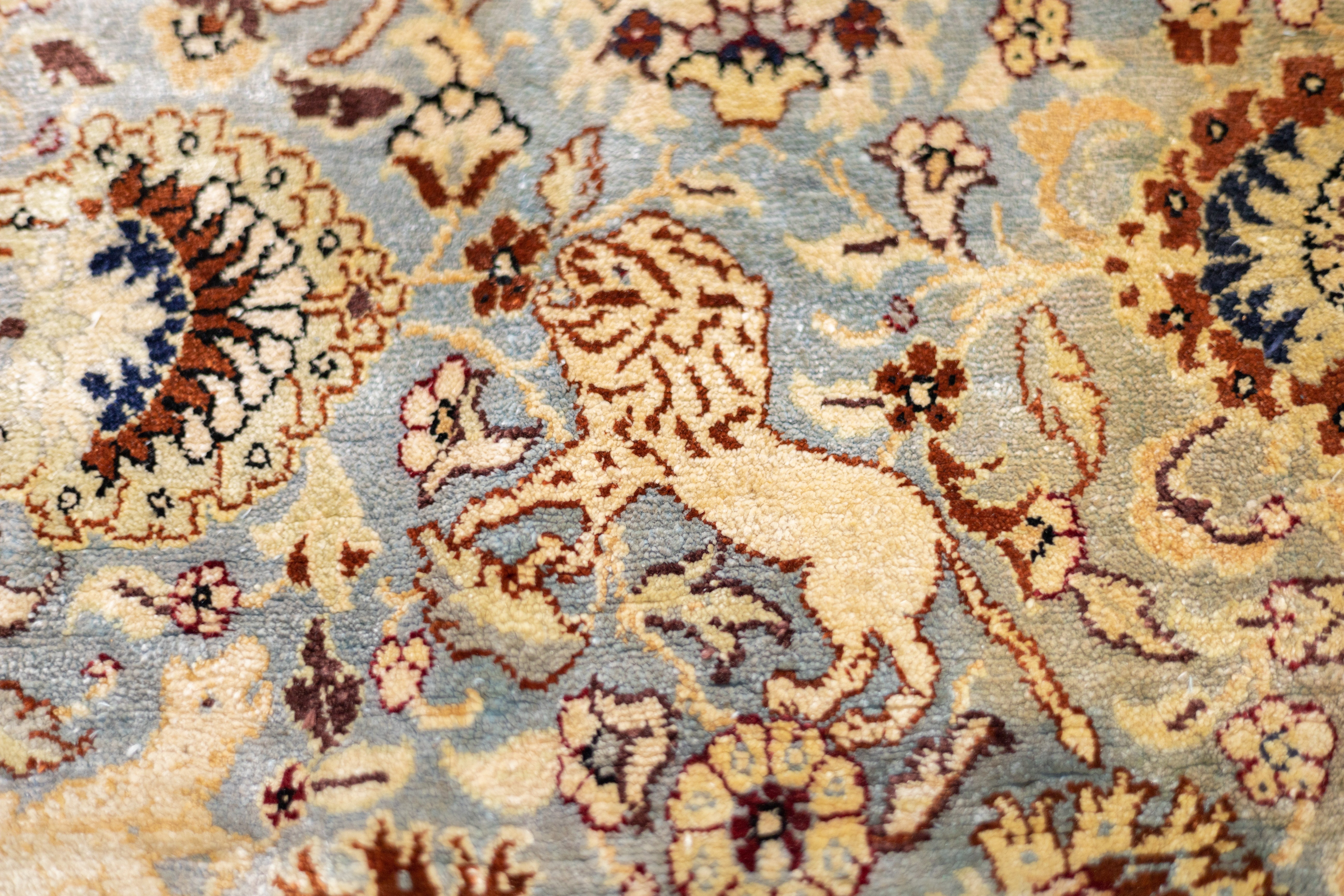 Antique Silk Turkish Hereke Rug 6' 10" x 10' 0"