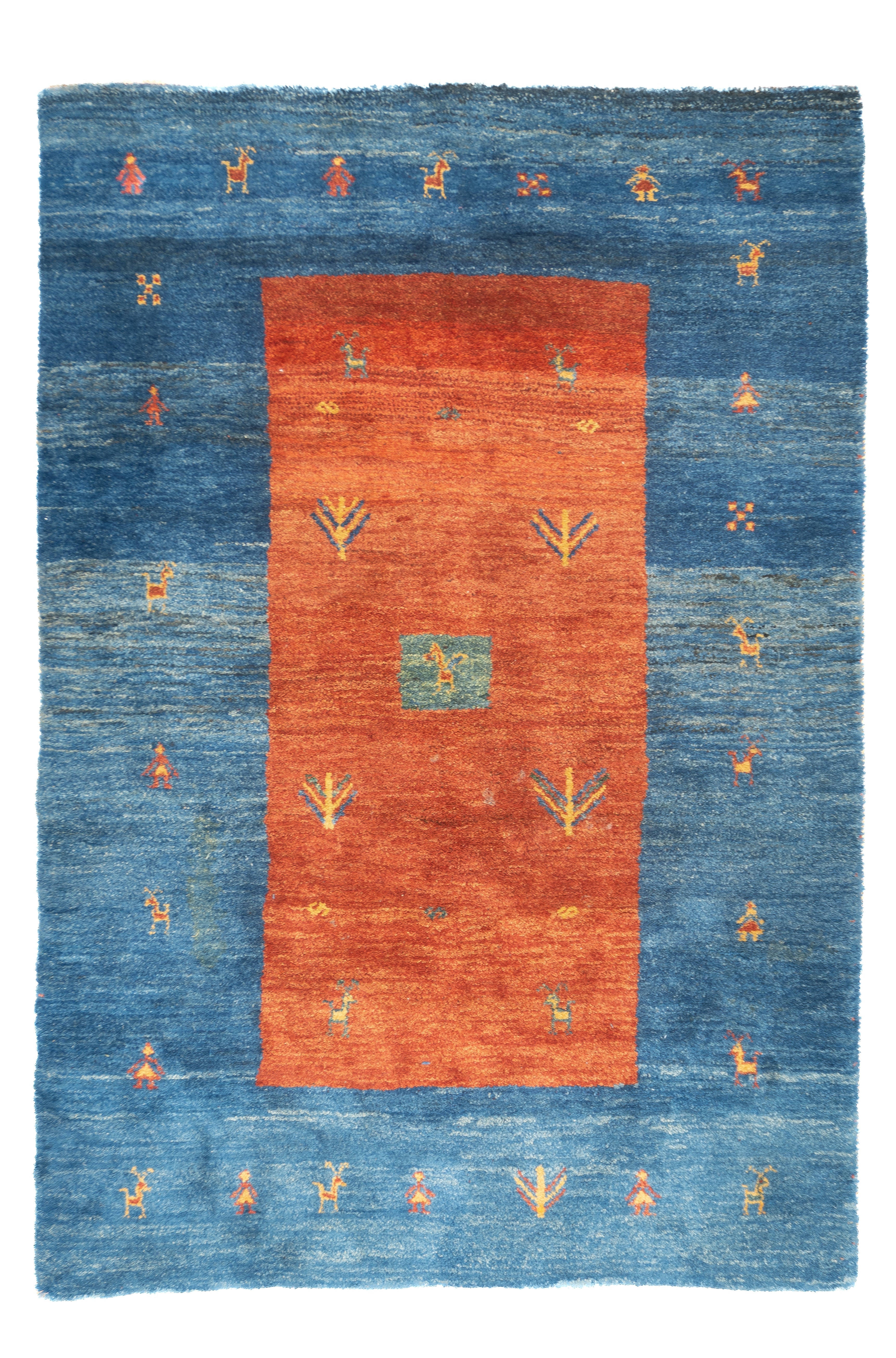 Fine Vintage Tribal Persian Gabbeh 6'3'' x 9'3''