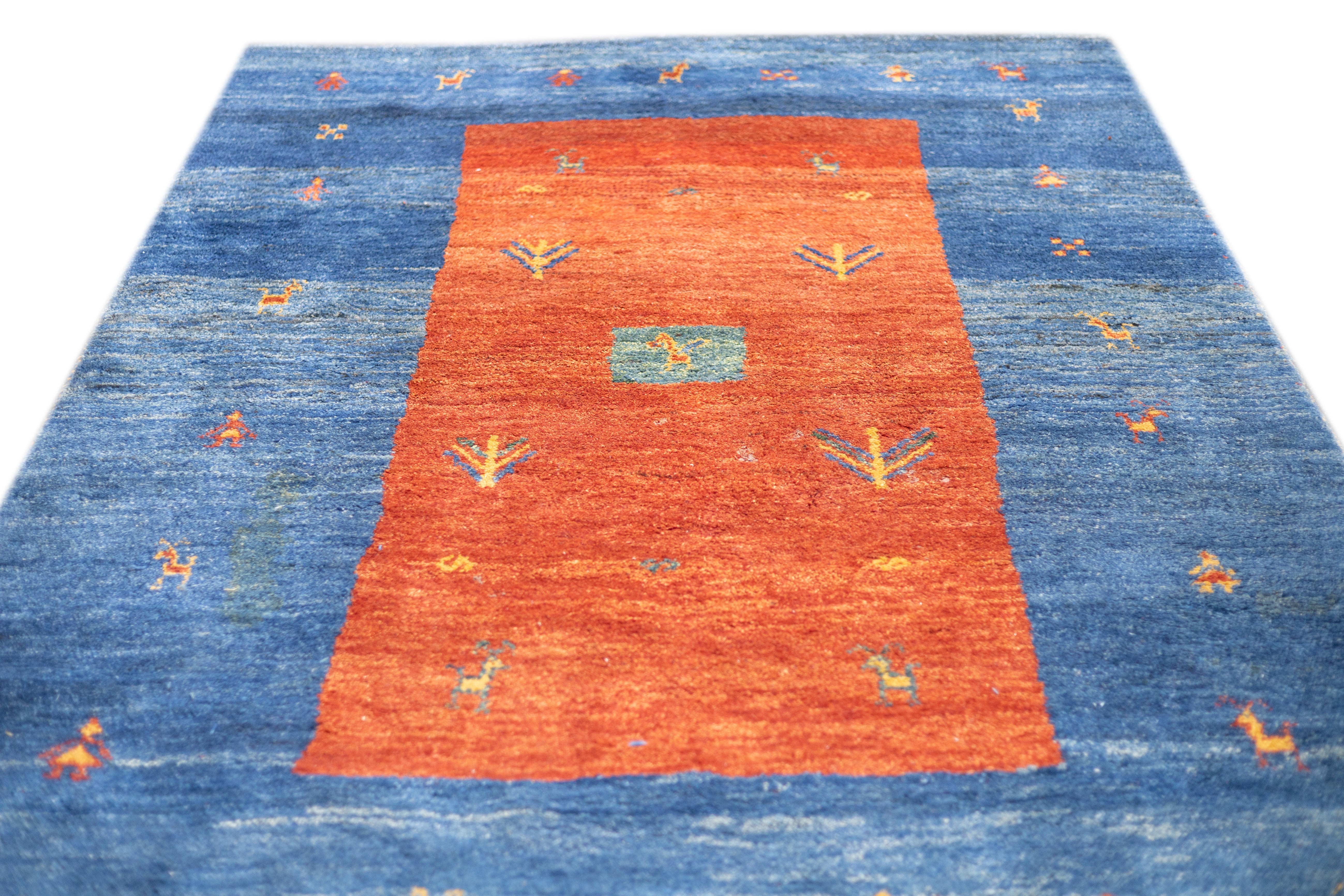 Fine Vintage Tribal Gabbeh Rug 6'3'' x 9'3''