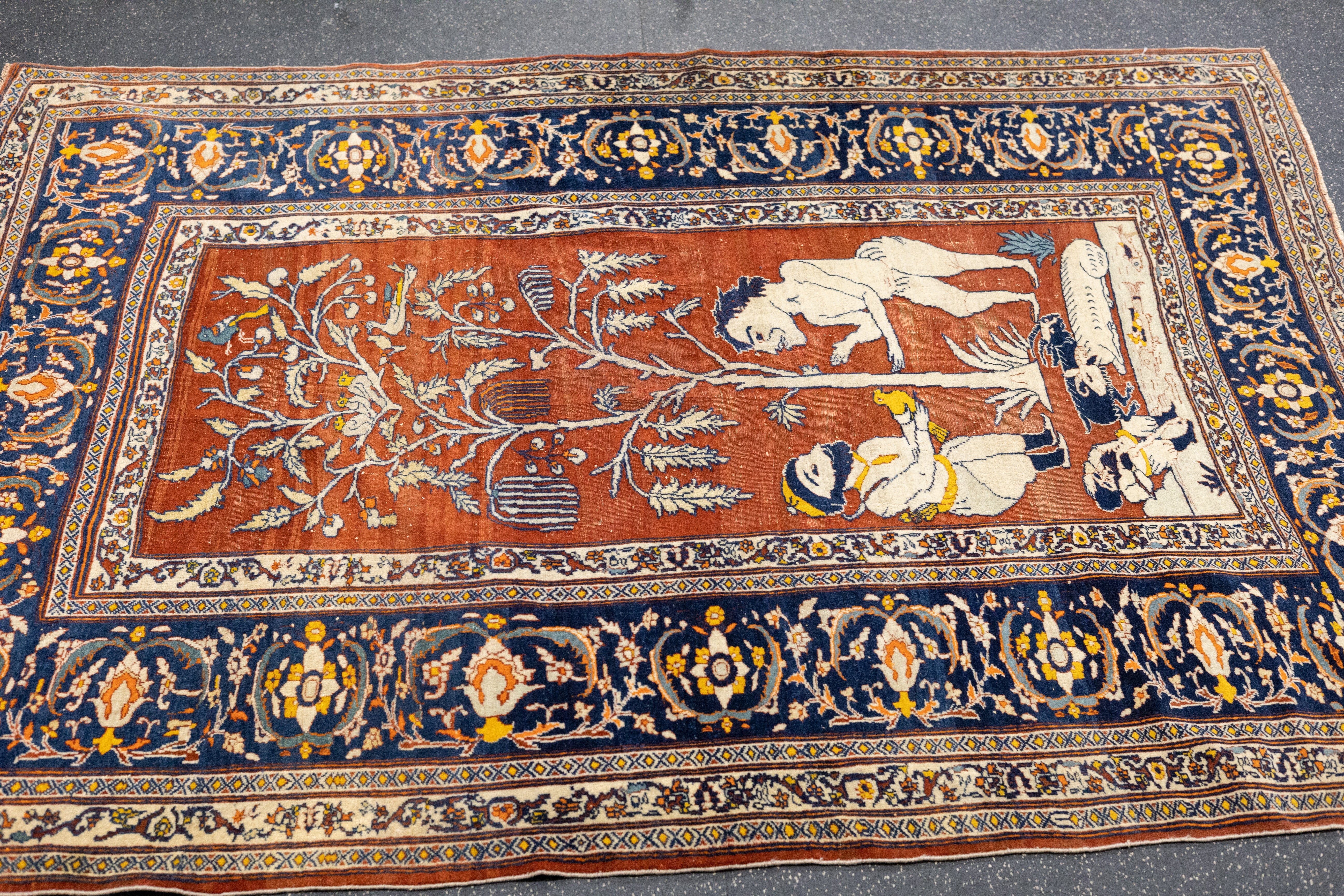 Antique Haji Jalili Tabriz Rug 4'8'' x 6'0"