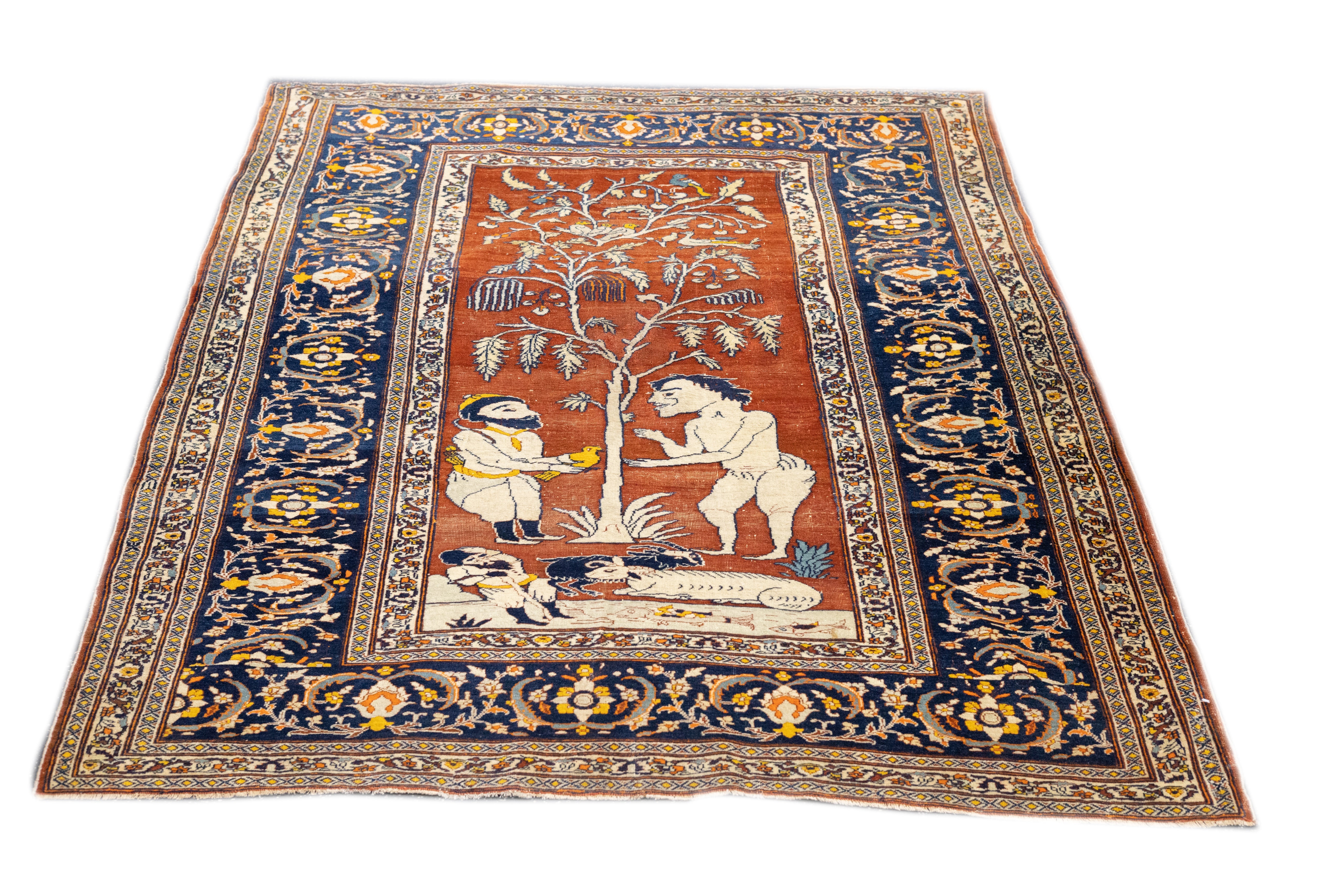 Antique Haji Jalili Tabriz Rug 4'8'' x 6'0"