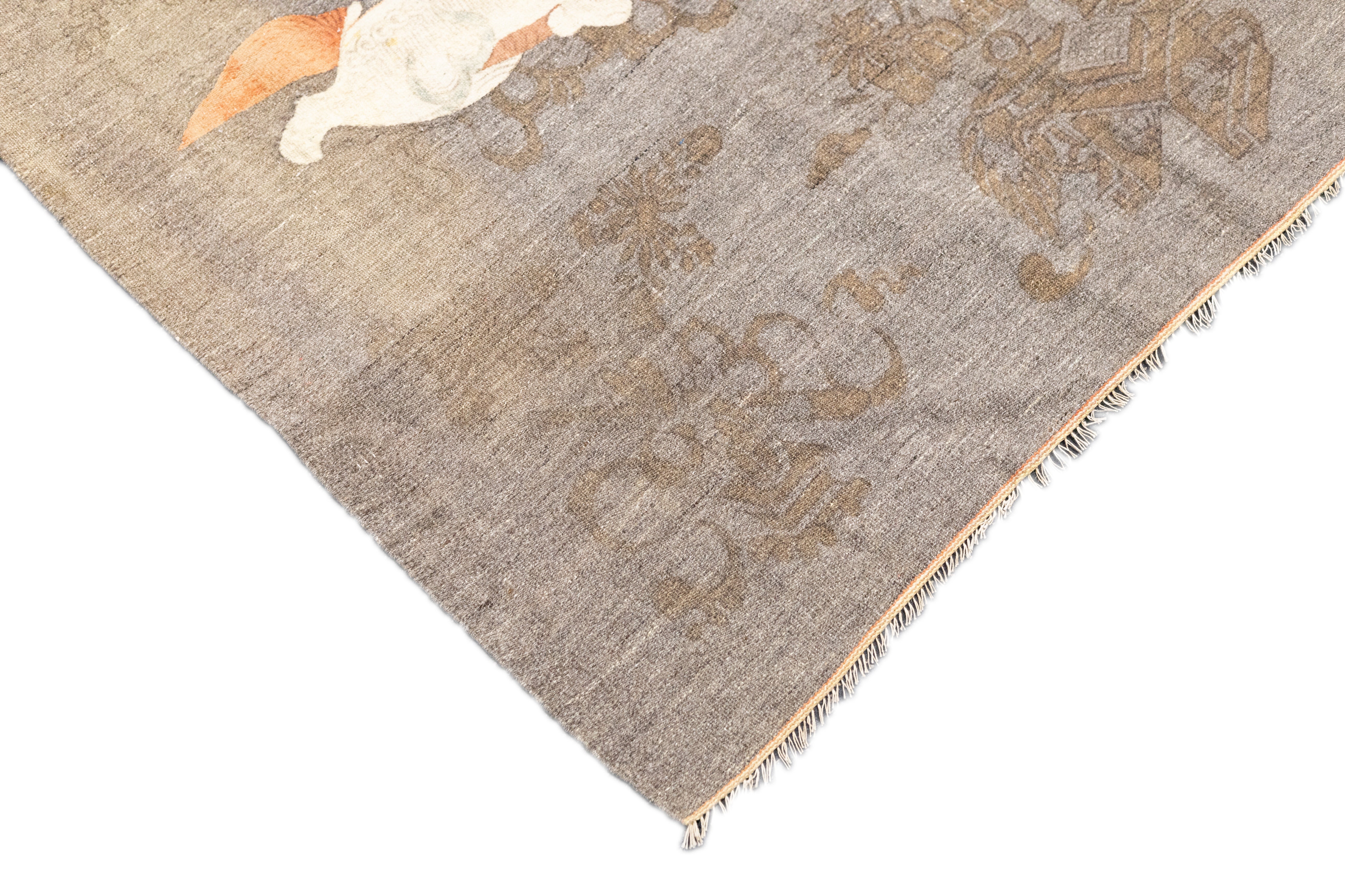 Fine Vintage Turkish Flat Weave Rug 3'11'' x 8'3''