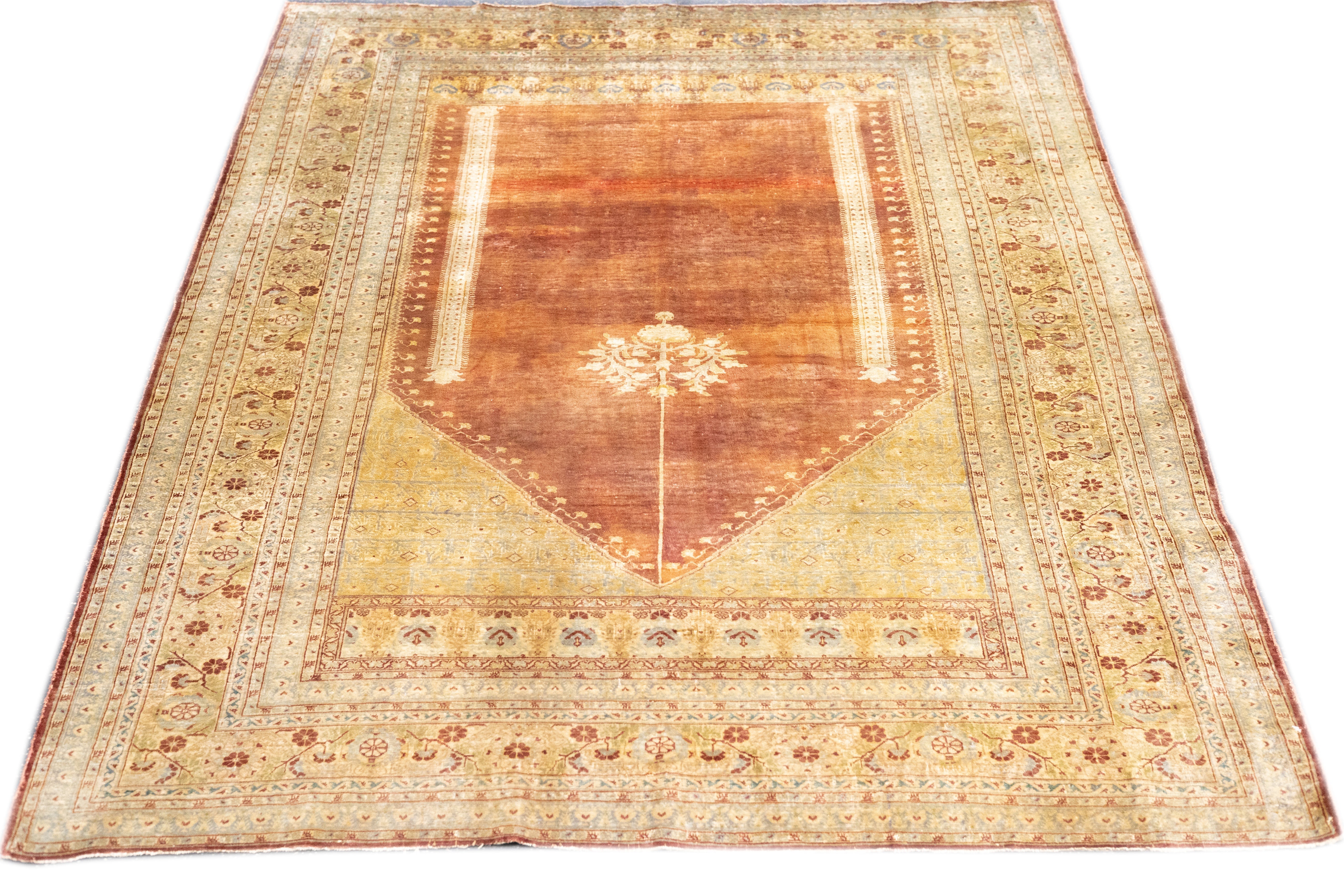 Antique Silk Rug 4'1'' x 5'5''