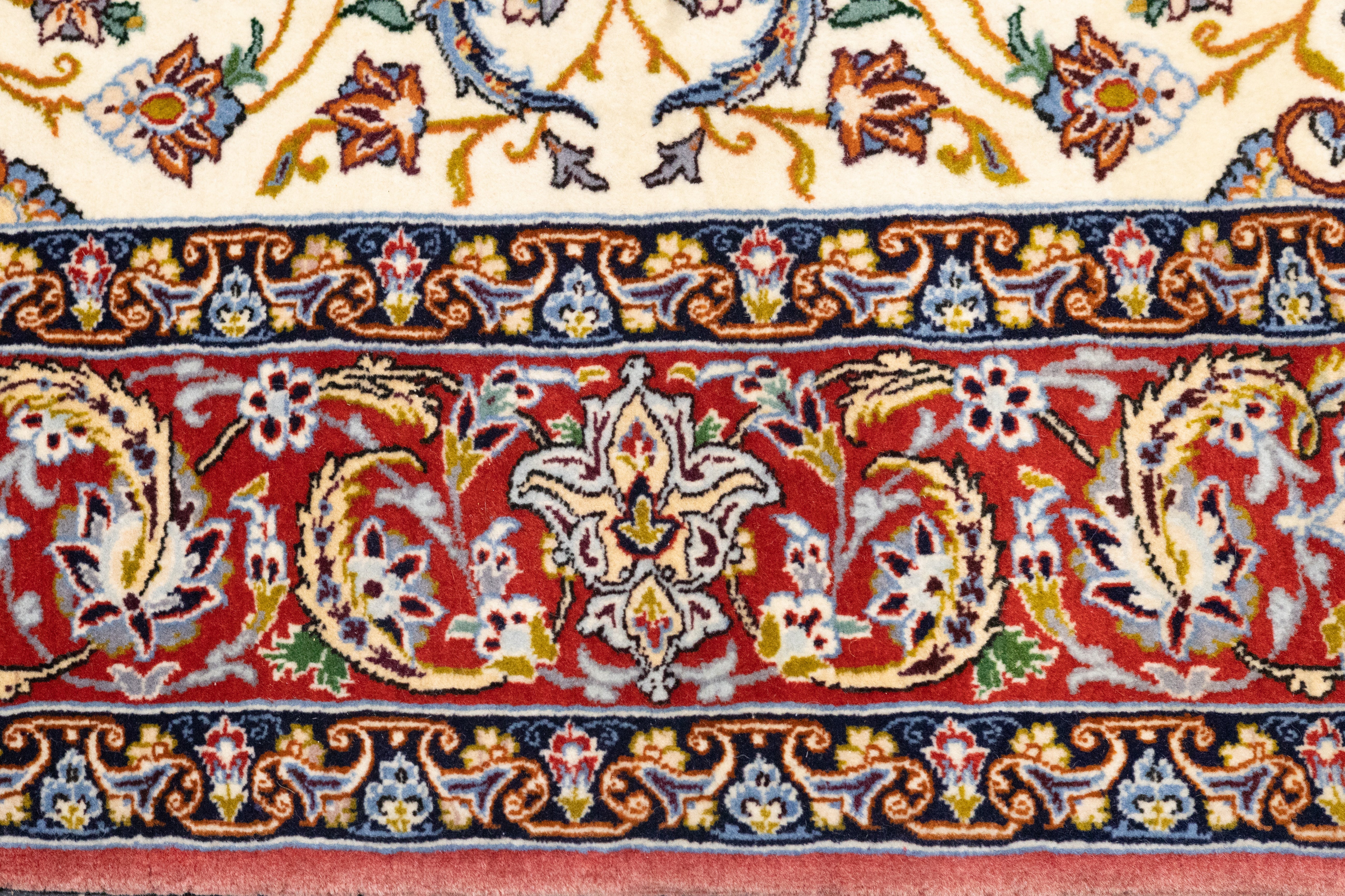 Extremely Fine Isfahan Wool & Silk Rug 3'8'' x 5'3''