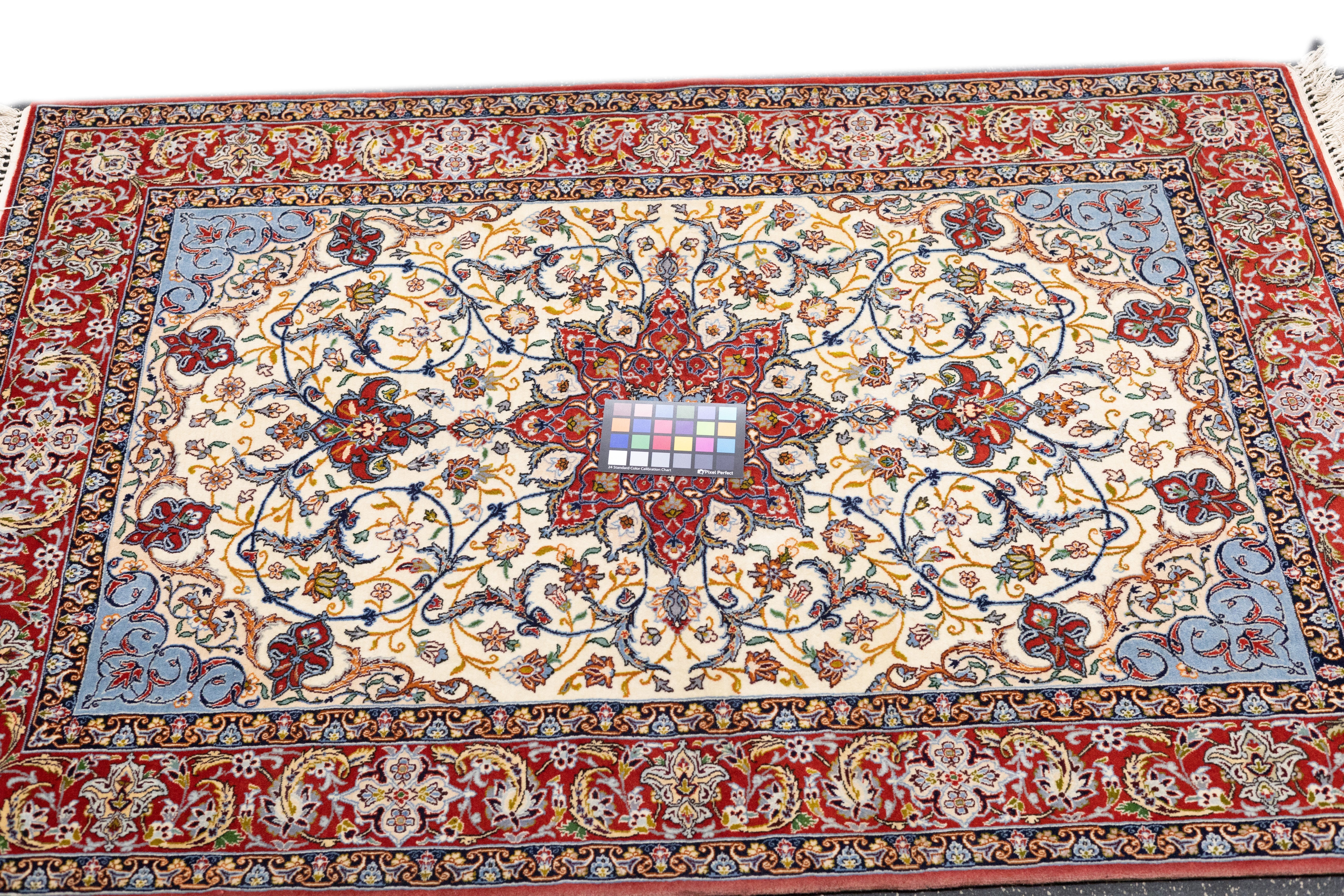 Extremely Fine Isfahan Wool & Silk Rug 3'8'' x 5'3''