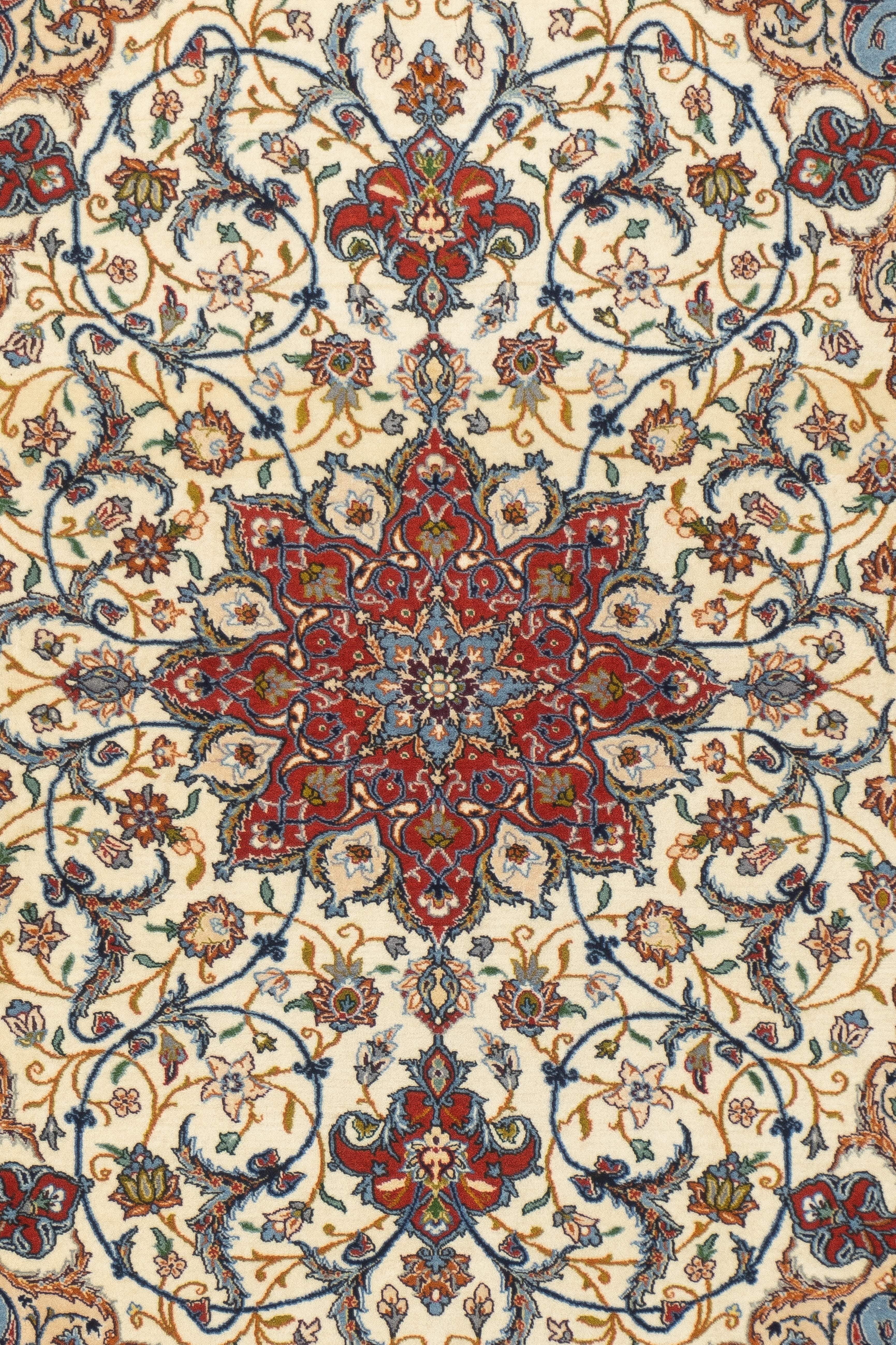 Extremely Fine Isfahan Wool & Silk Rug 3'8'' x 5'3''