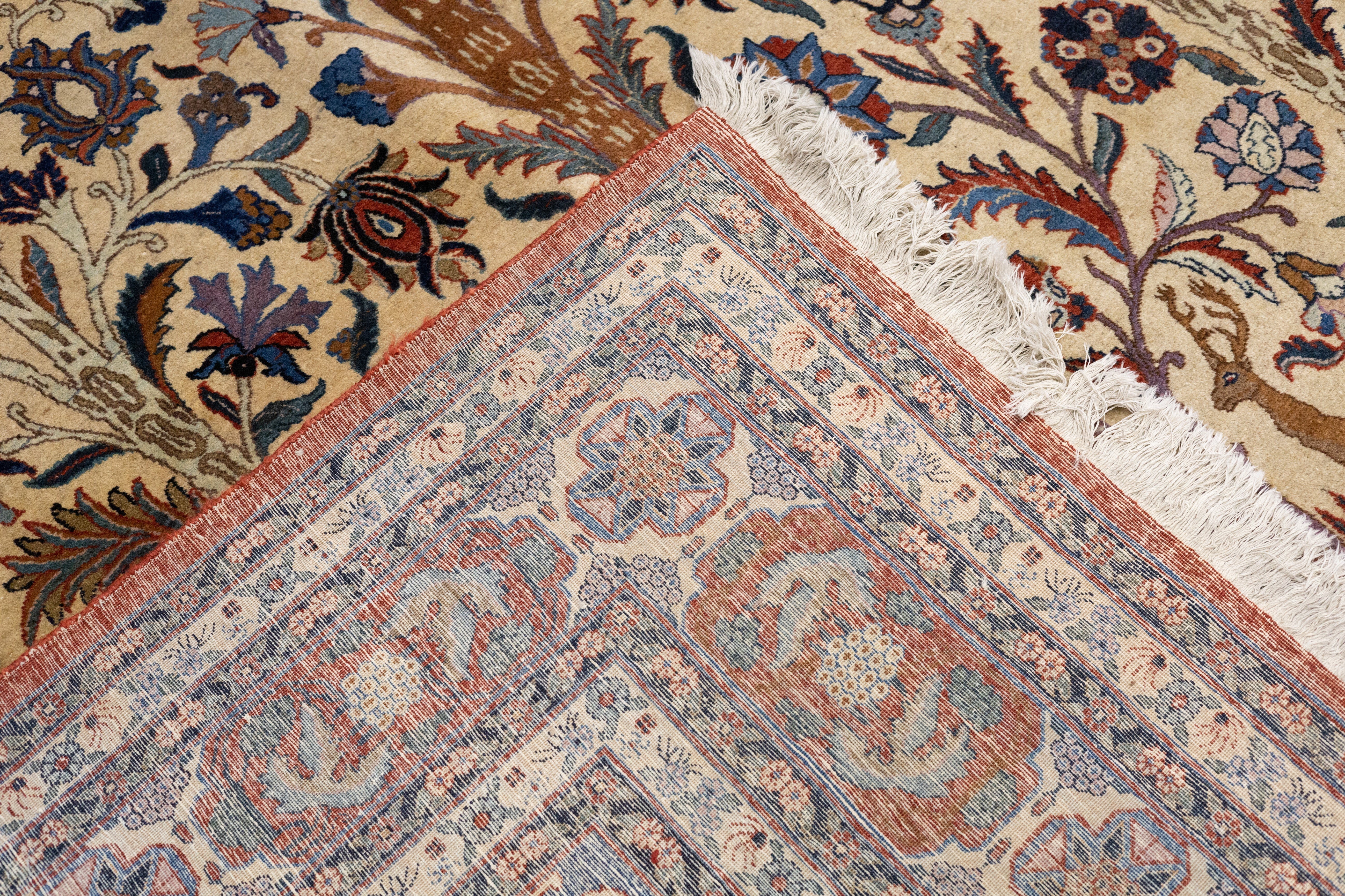 Fine Antique Isfahan Tree of Life Rug 8'5'' x 11'8''