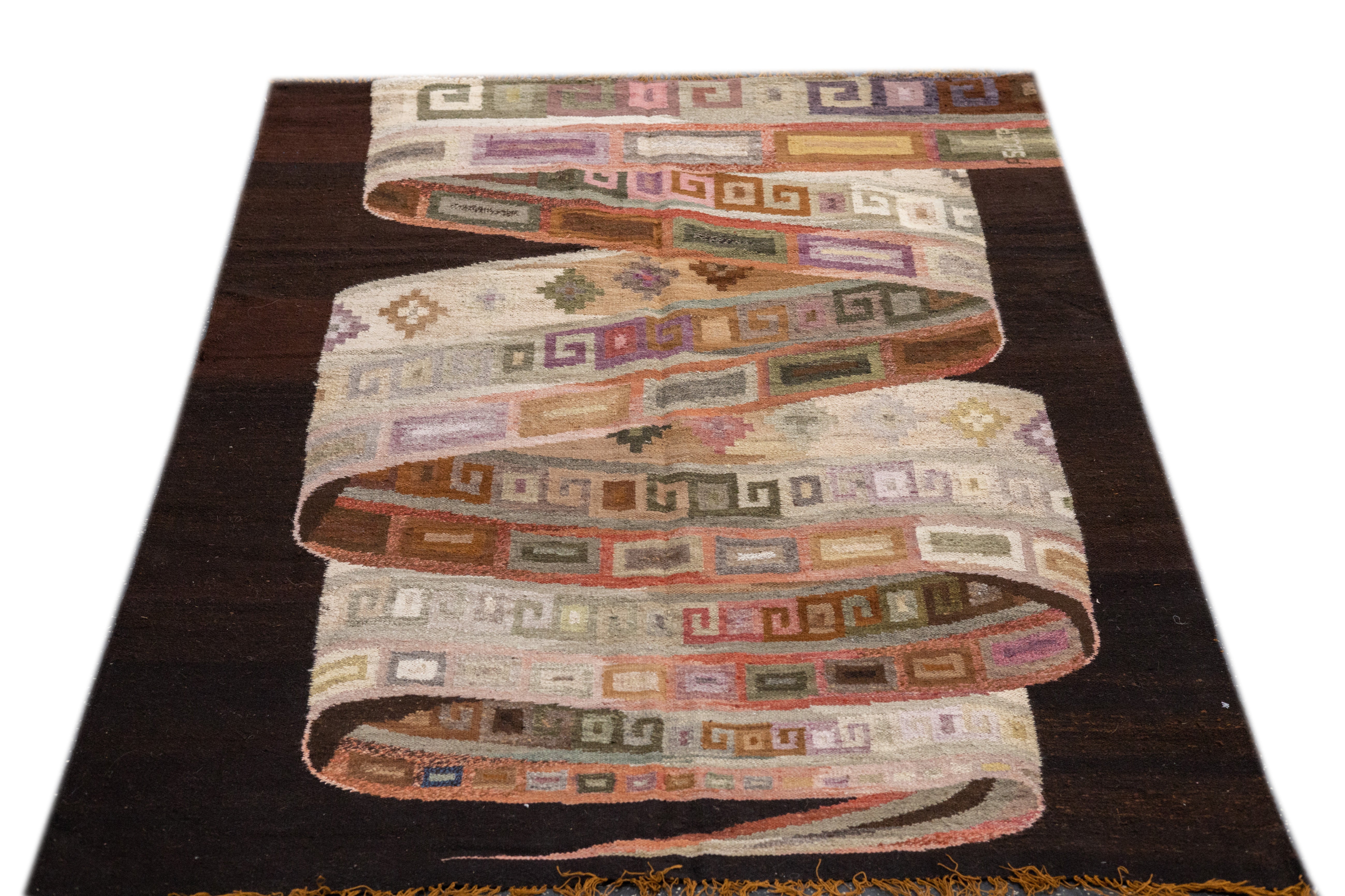 Fine Vintage Turkish Kilim Rug 4'0" x 5'0"