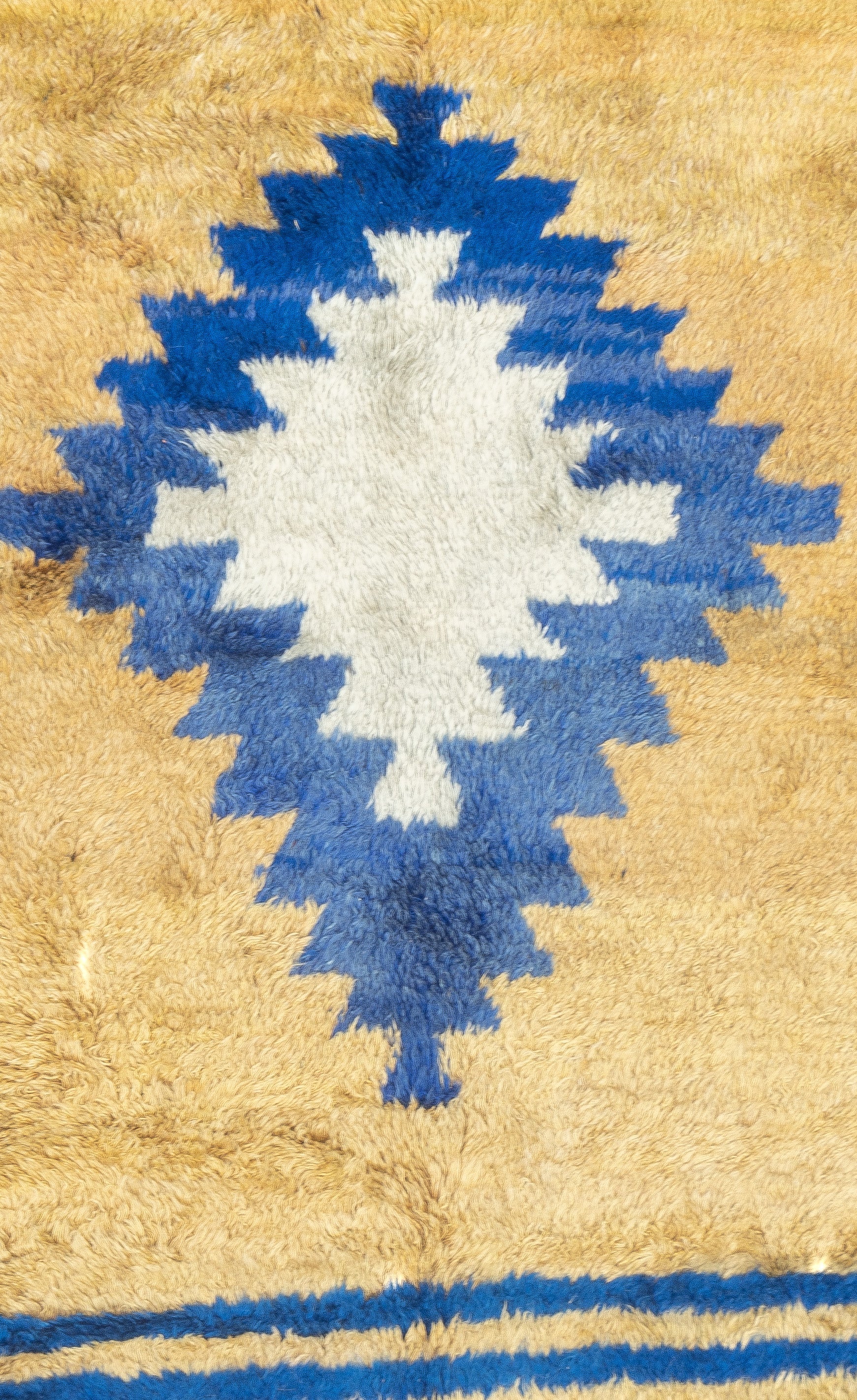 Fine Antique Oushak Angora Wool Rug 4'8'' x 7'2''
