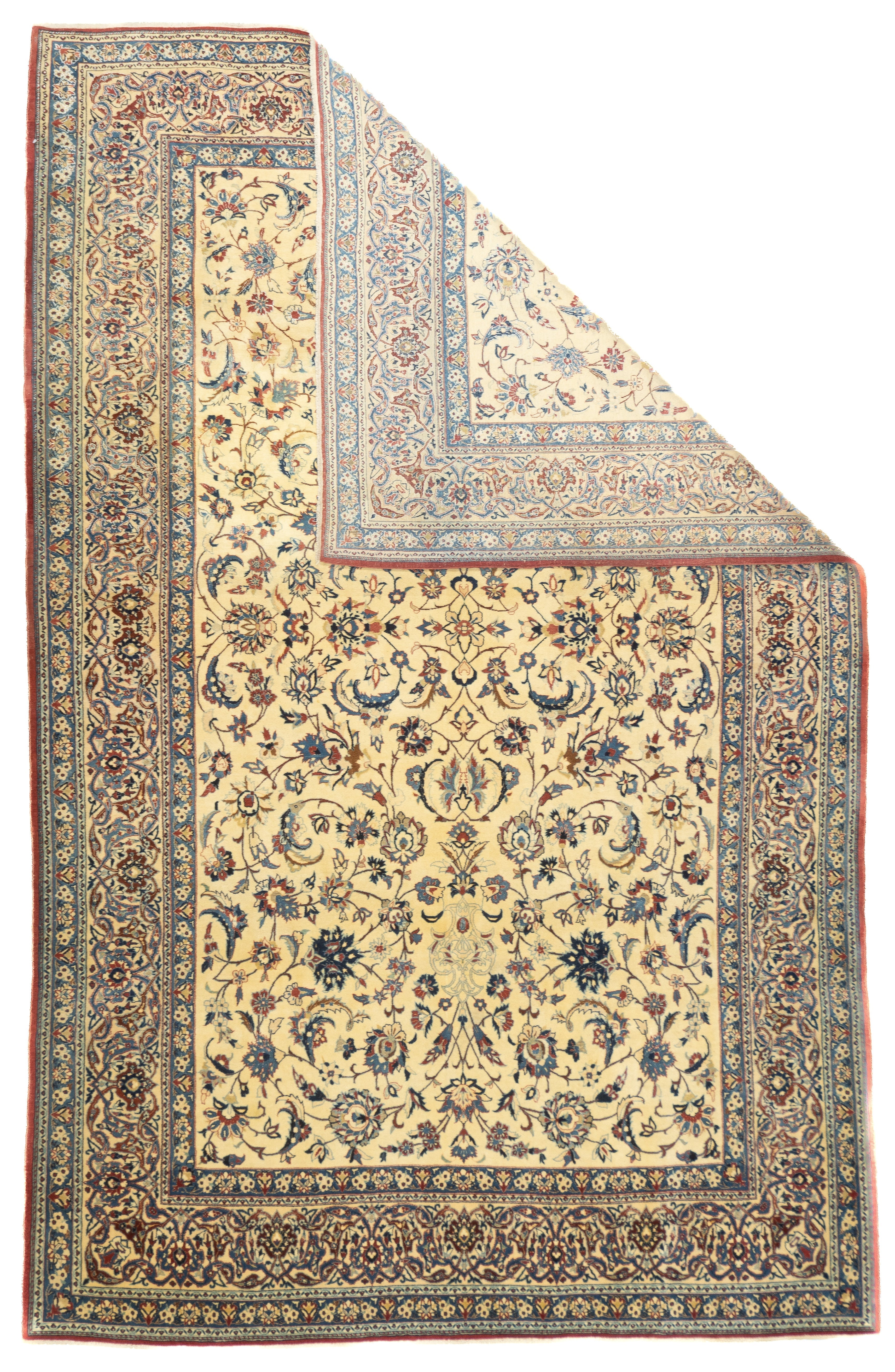 Extremely Fine Nain Habibian Wool and Silk Rug 5'5'' x 8'5''