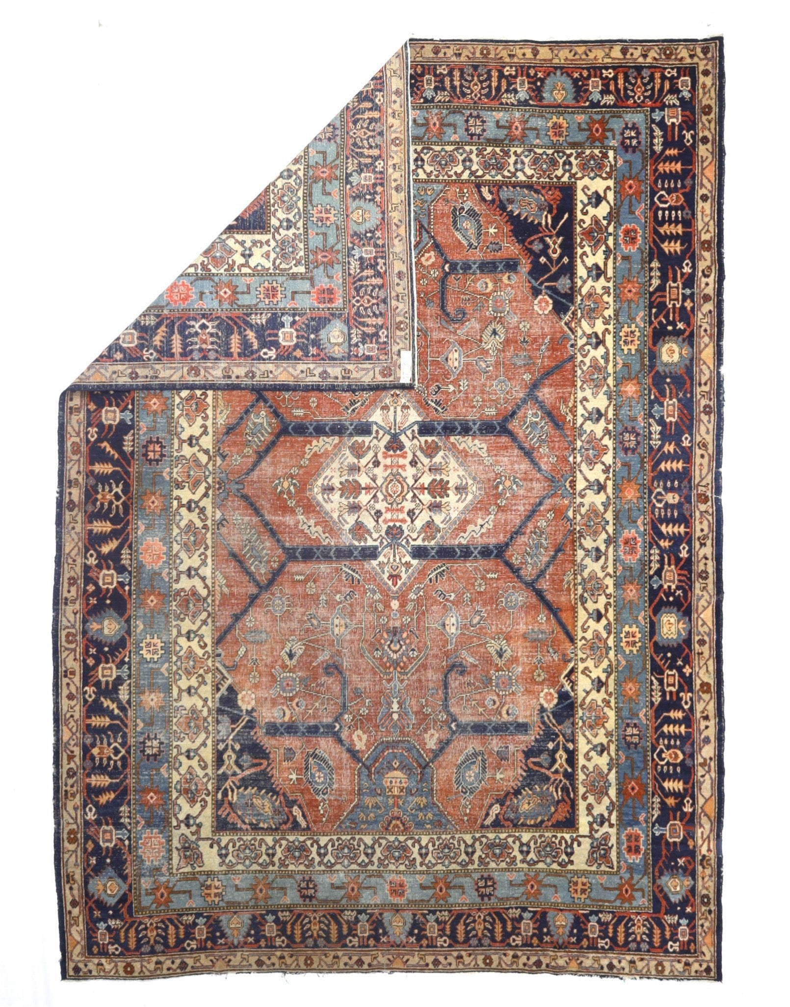 Fine Antique Tabriz Rug 5'5" x 6' 5"