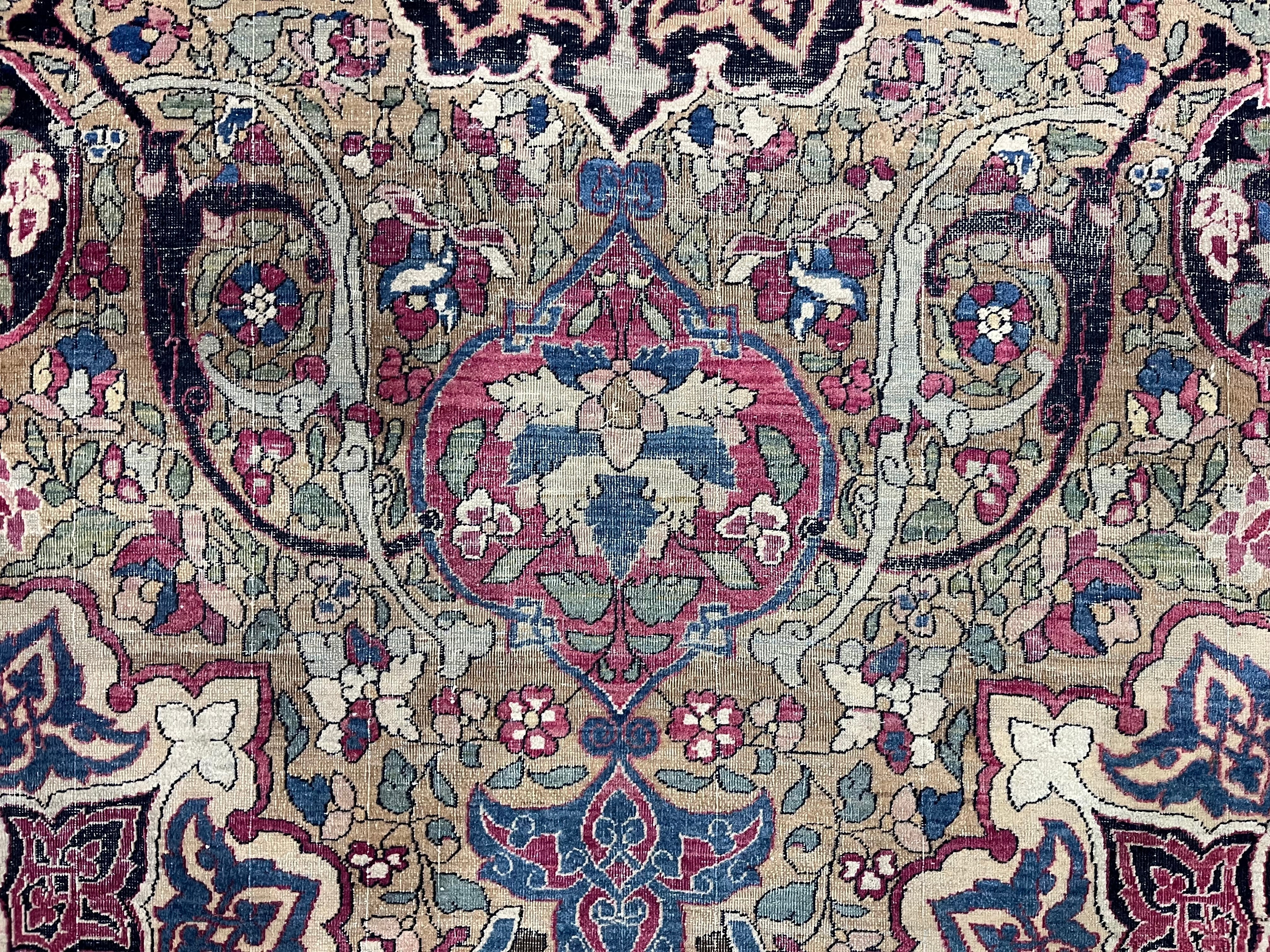Fine Antique Persian Tehran Rug 4'6" x 6' 10"