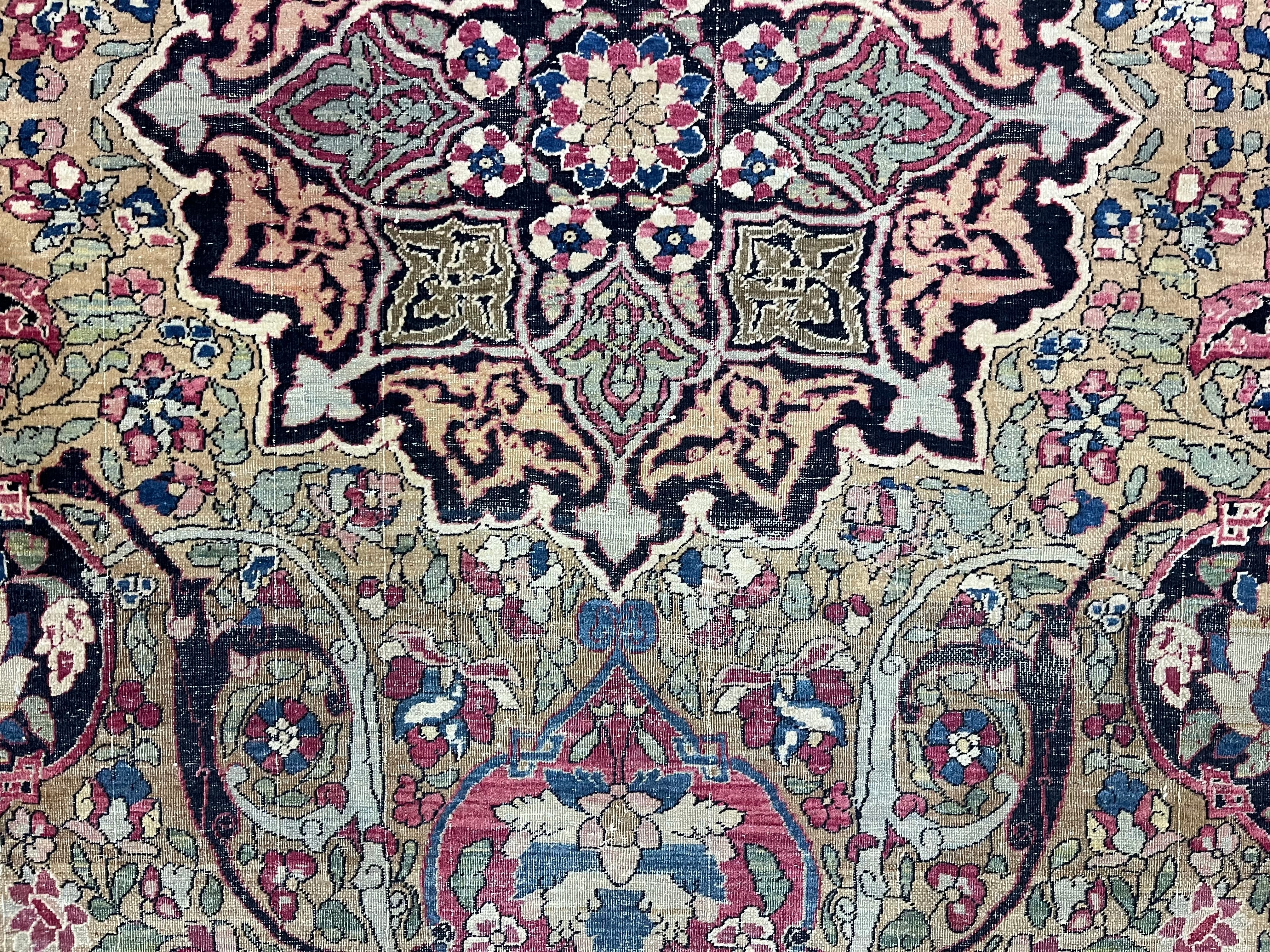 Fine Antique Persian Tehran Rug 4'6" x 6' 10"