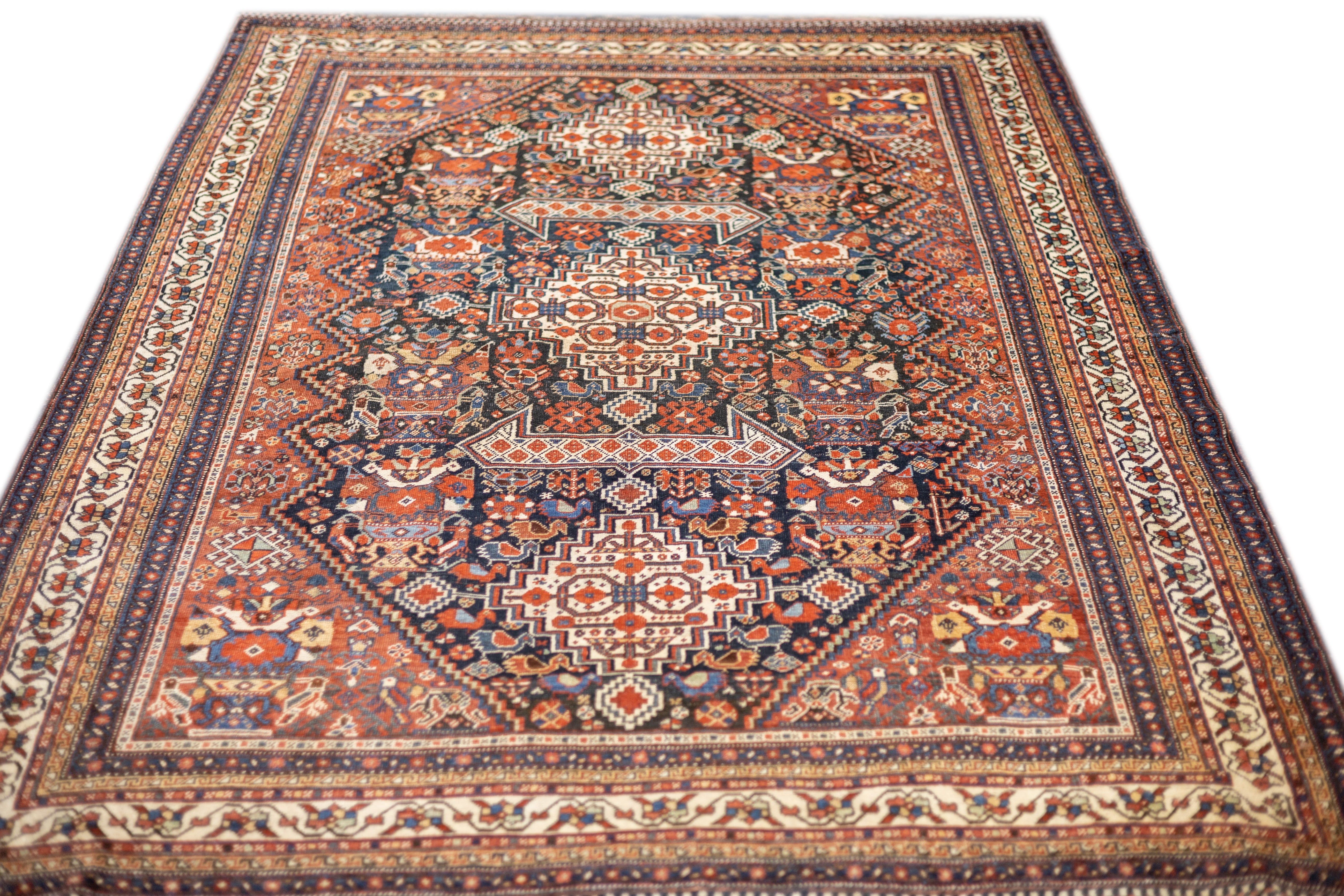 Antique Qashqai Rug 5'10'' x 8'2''