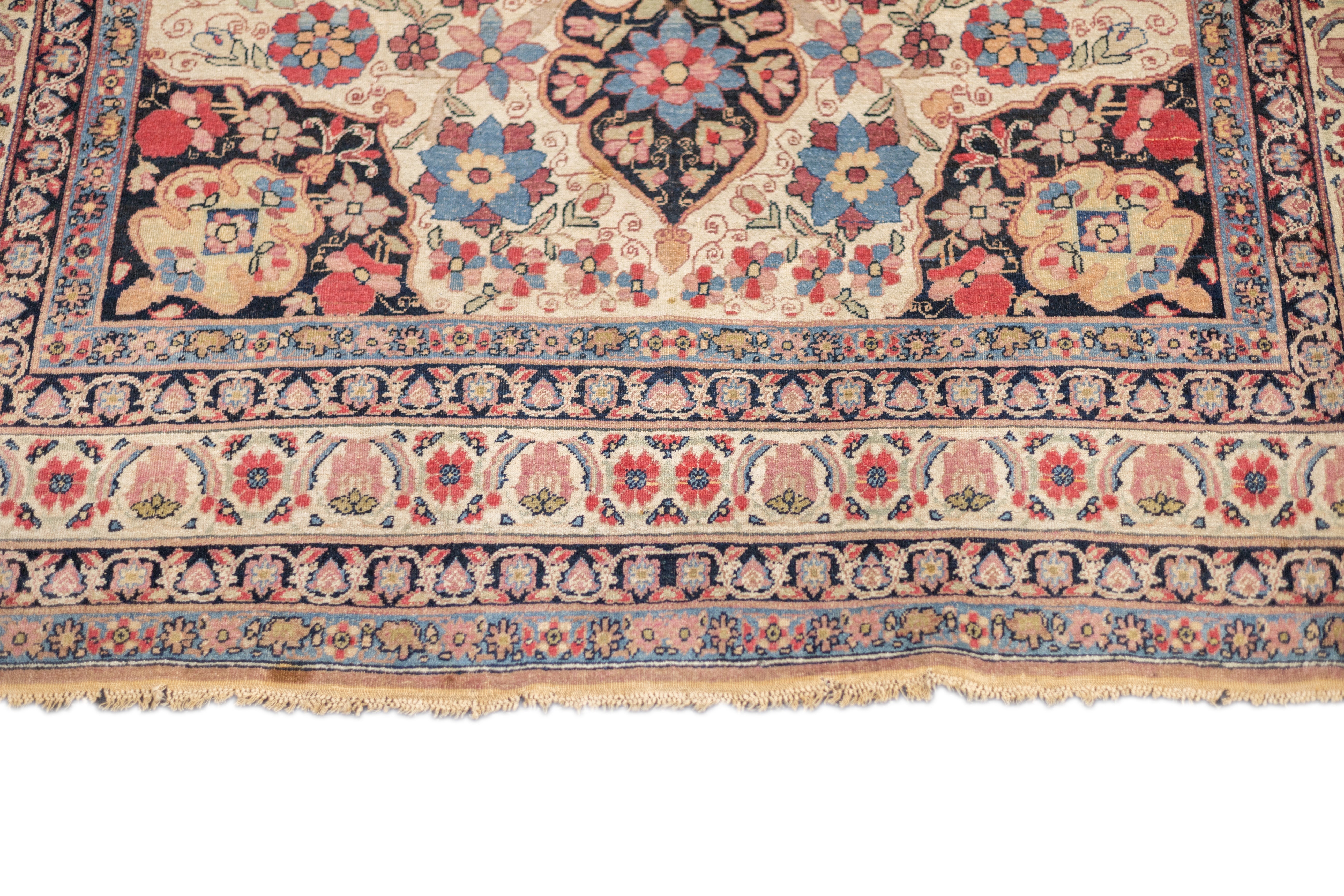 Antique Lavar Kerman Rug 4'2'' x 6'2''