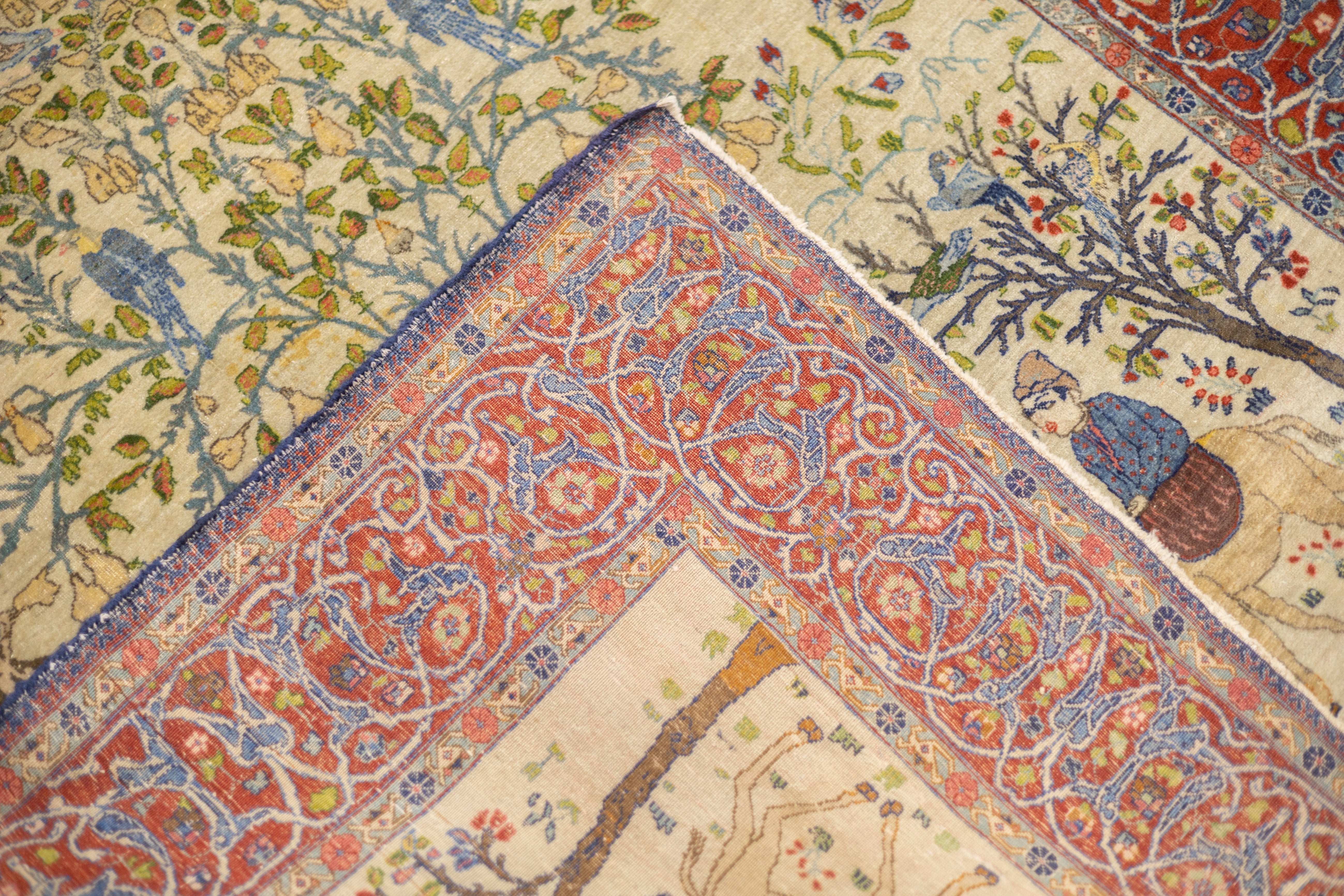 Antique Kashan Rug 4'6'' x 6'0"
