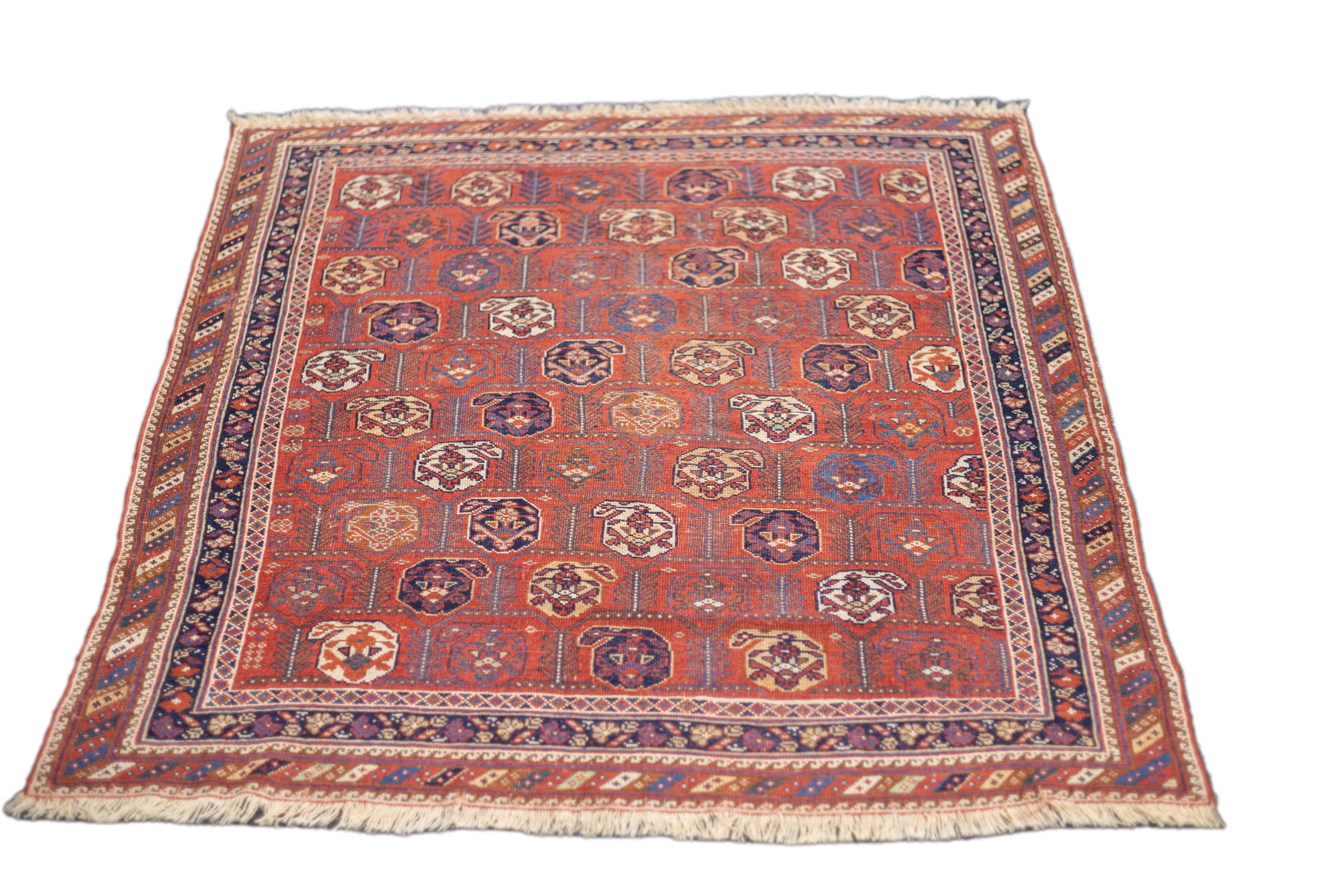 Antique Afshar Rug 4'2'' x 5'1''