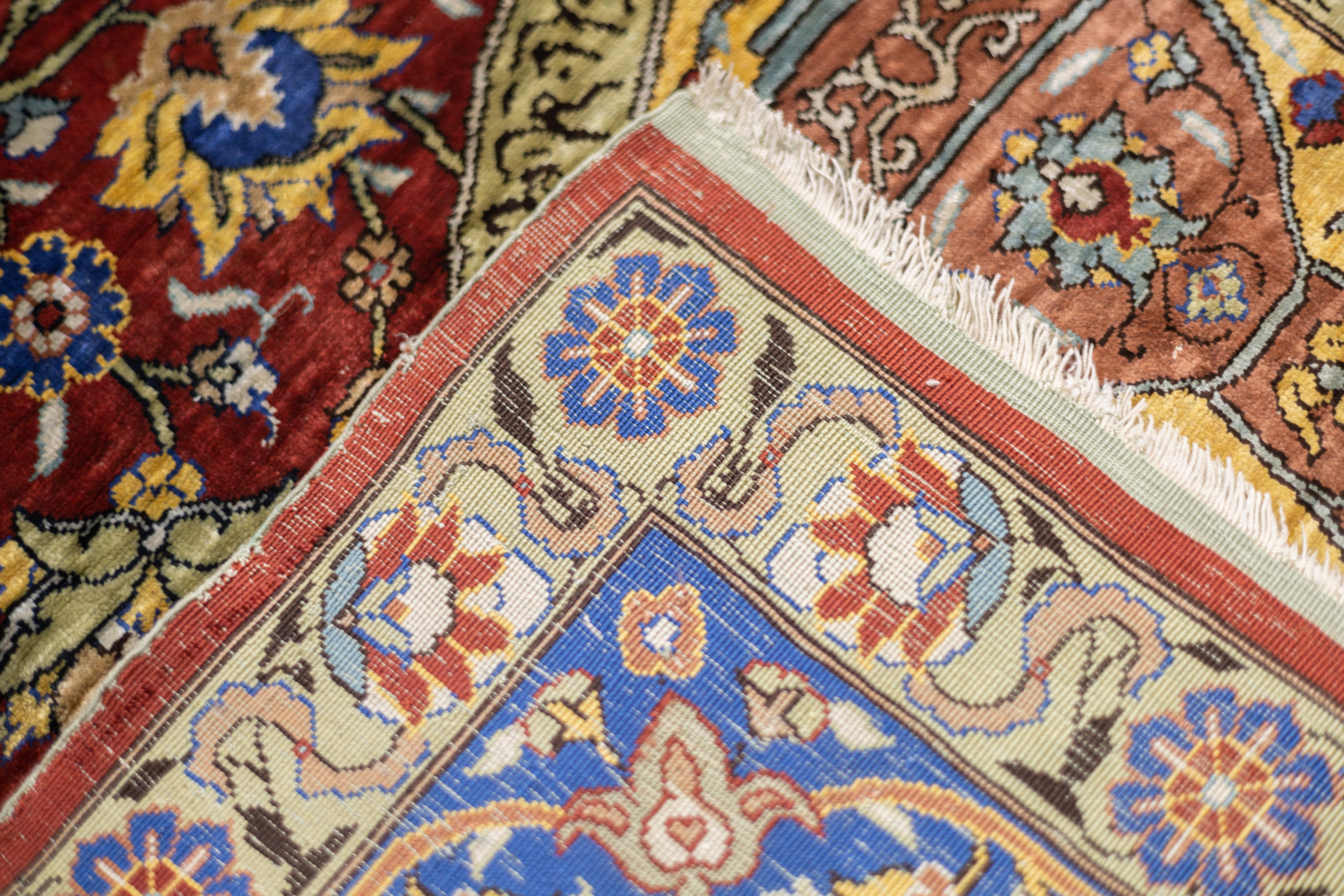 Antique Silk Hereke Rug 4' 4'' x 6' 3"
