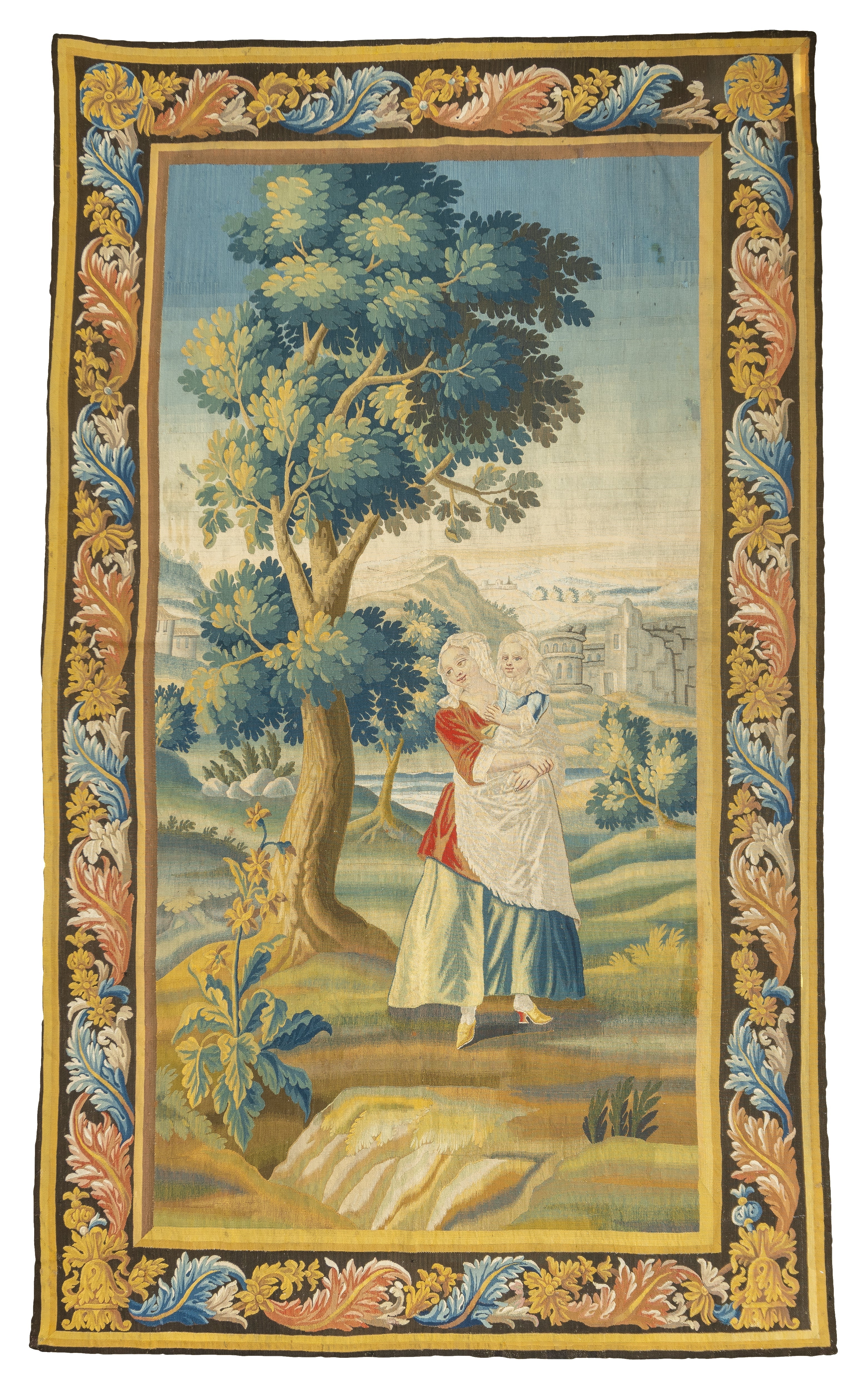 Extremely Fine Antique French Beauvais Tapestry