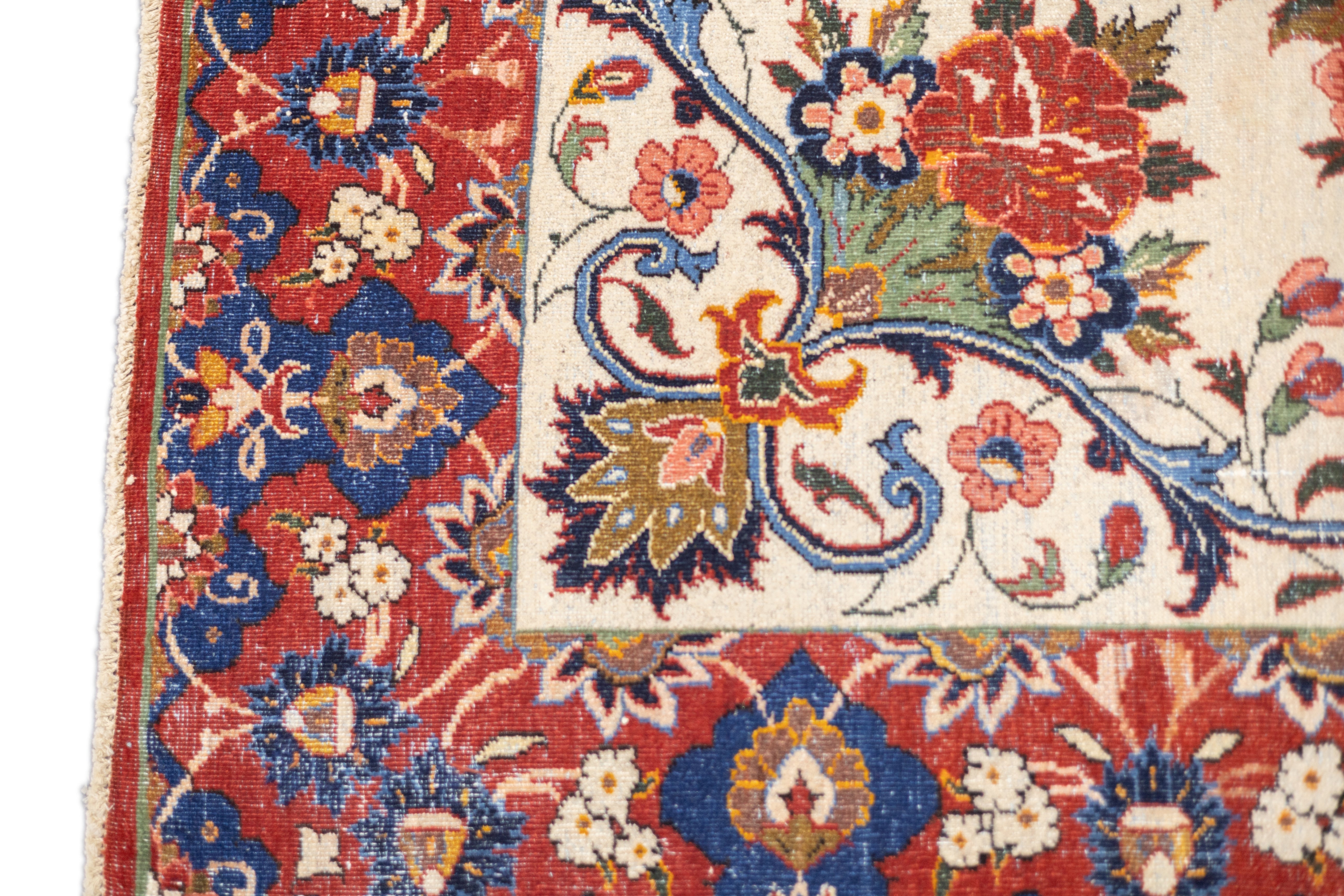Antique Isfahan Rug 5'0" x 7'6''