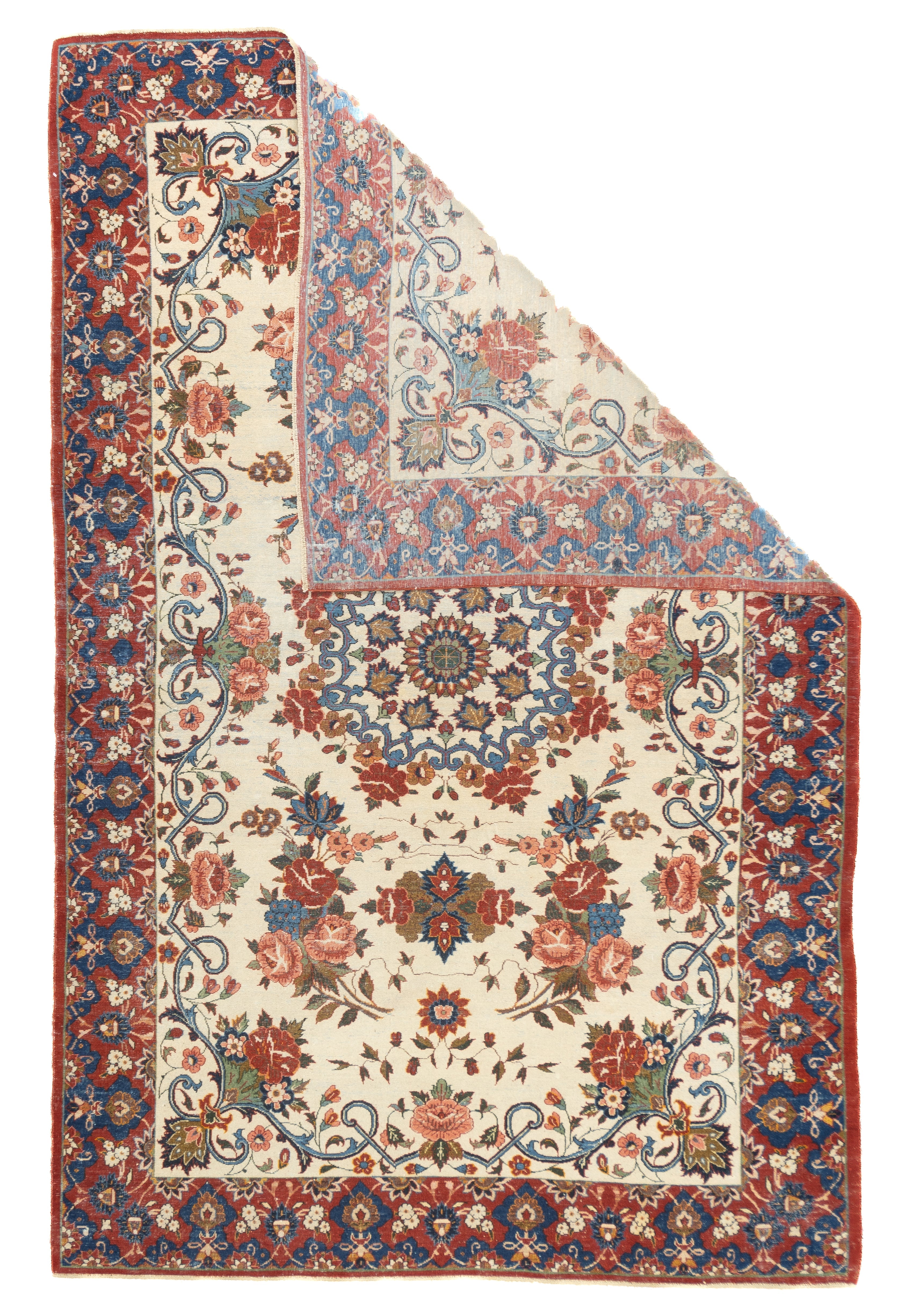 Antique Isfahan Rug 5'0" x 7'6''