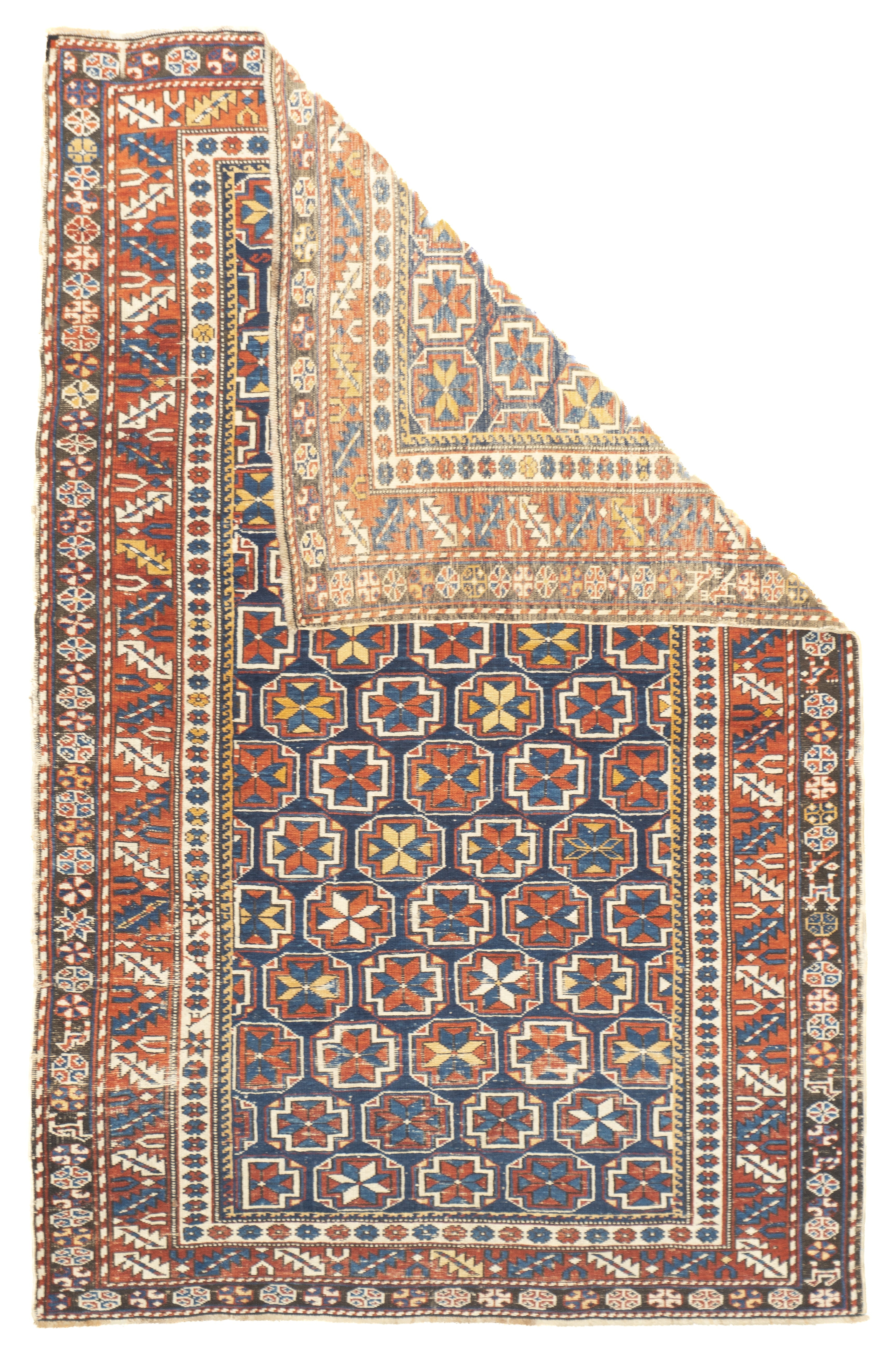 Antique Caucasian Shirvan Rug 3'8'' x 5'8''