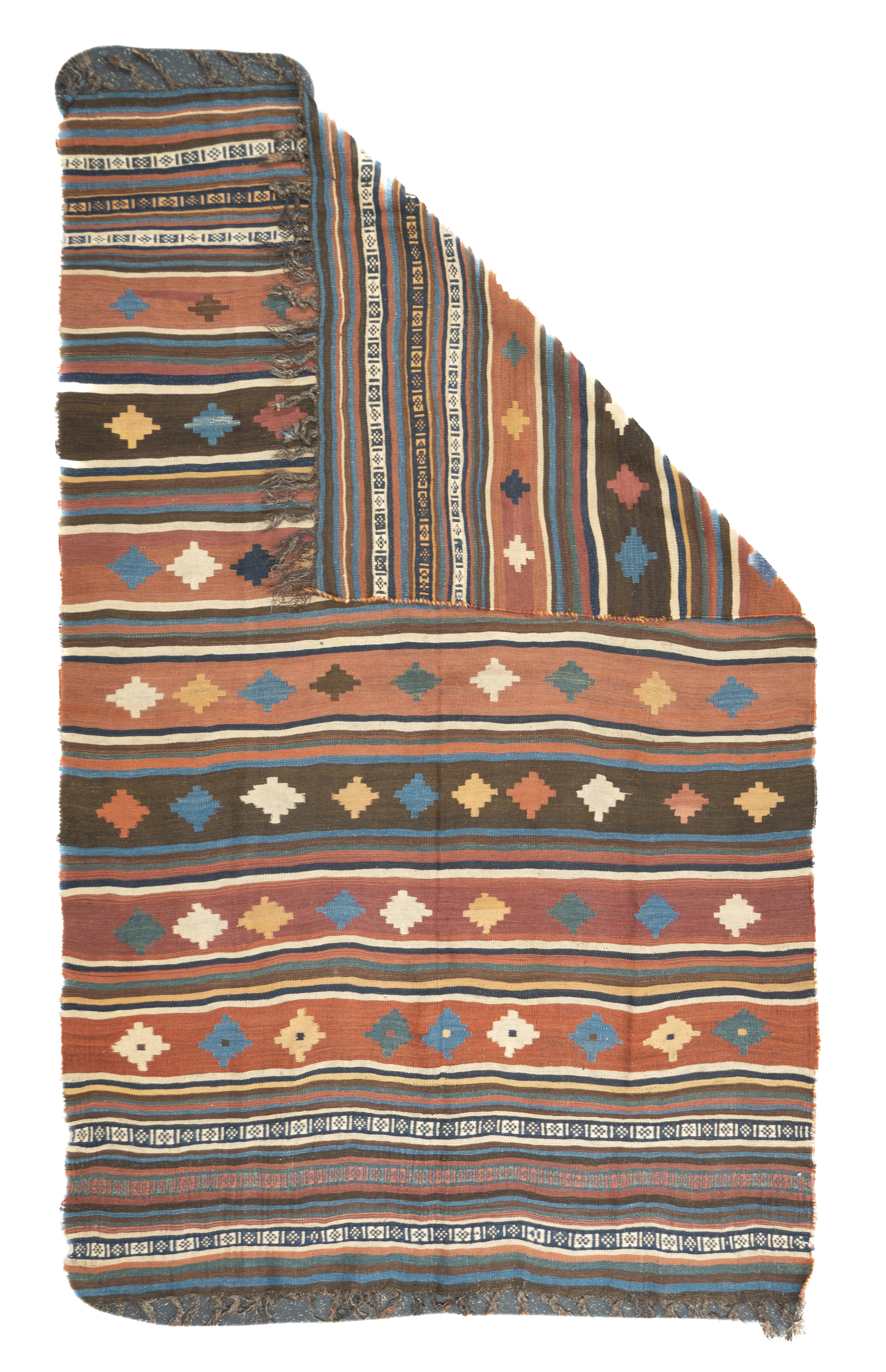 Fine Antique Qashqai Kilim Rug 5'5'' x 8'2''