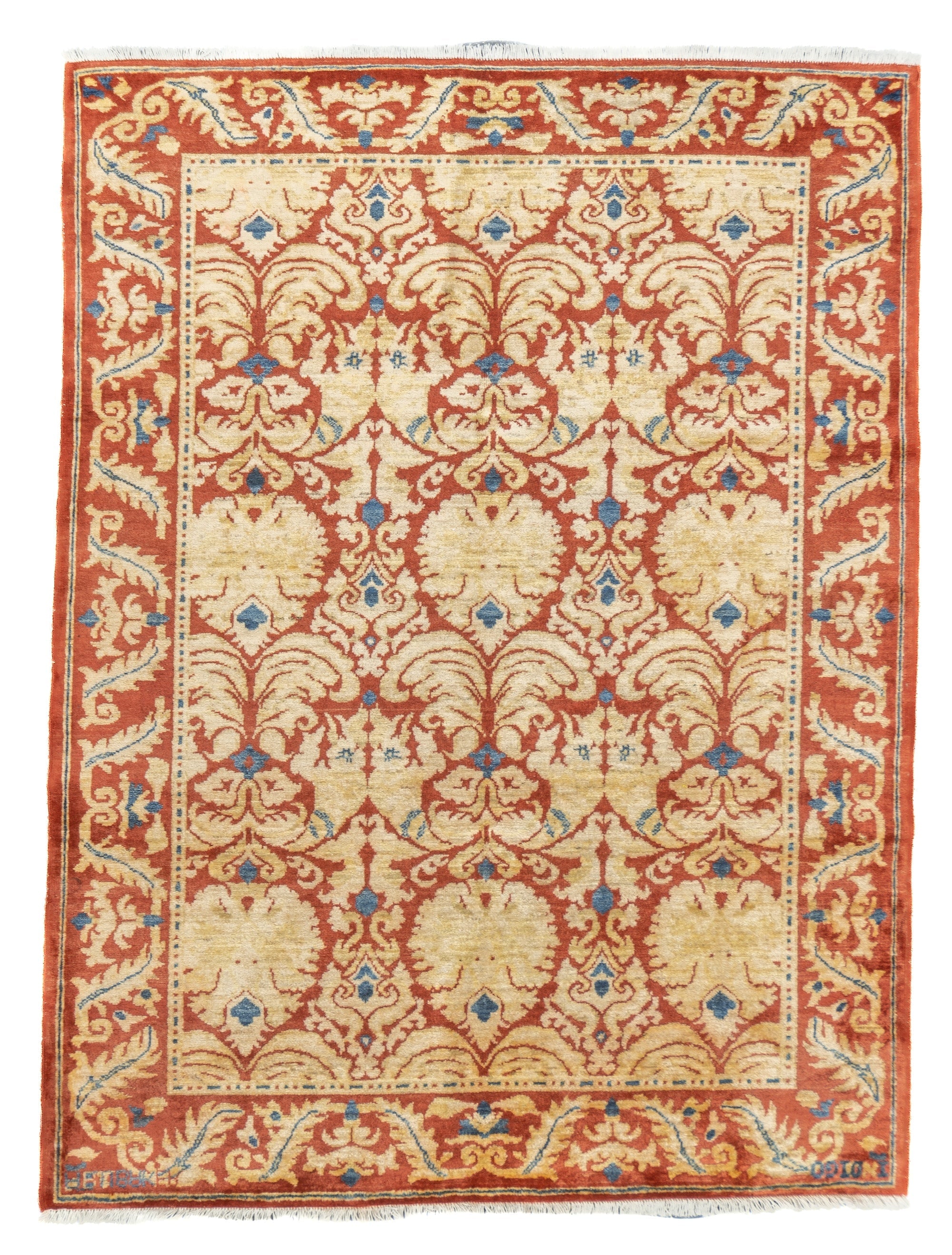 Fine Vintage Art & Craft Design Wool Rug