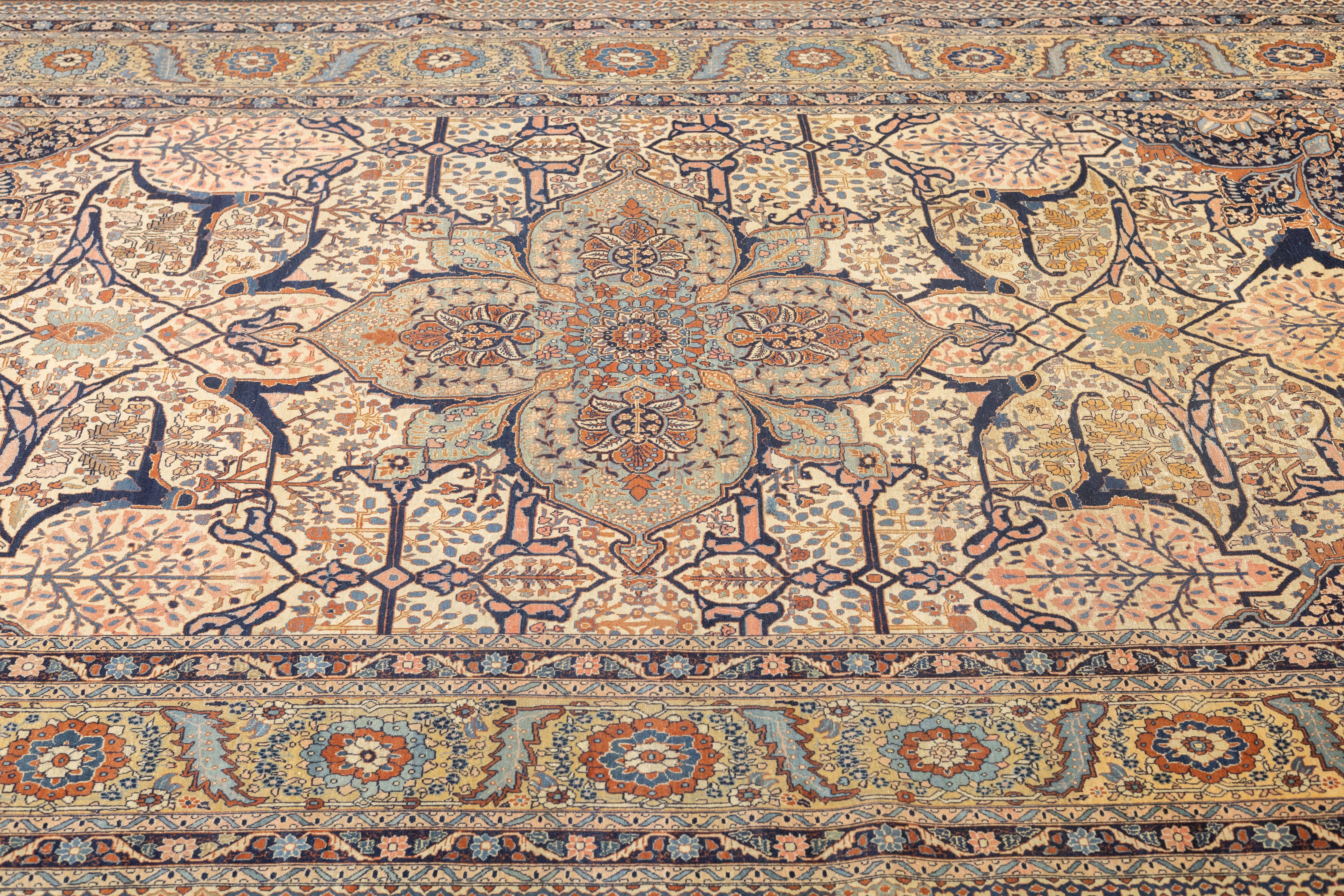 Antique Haji Jalili Tabriz Rug 7'10'' x 12'2''