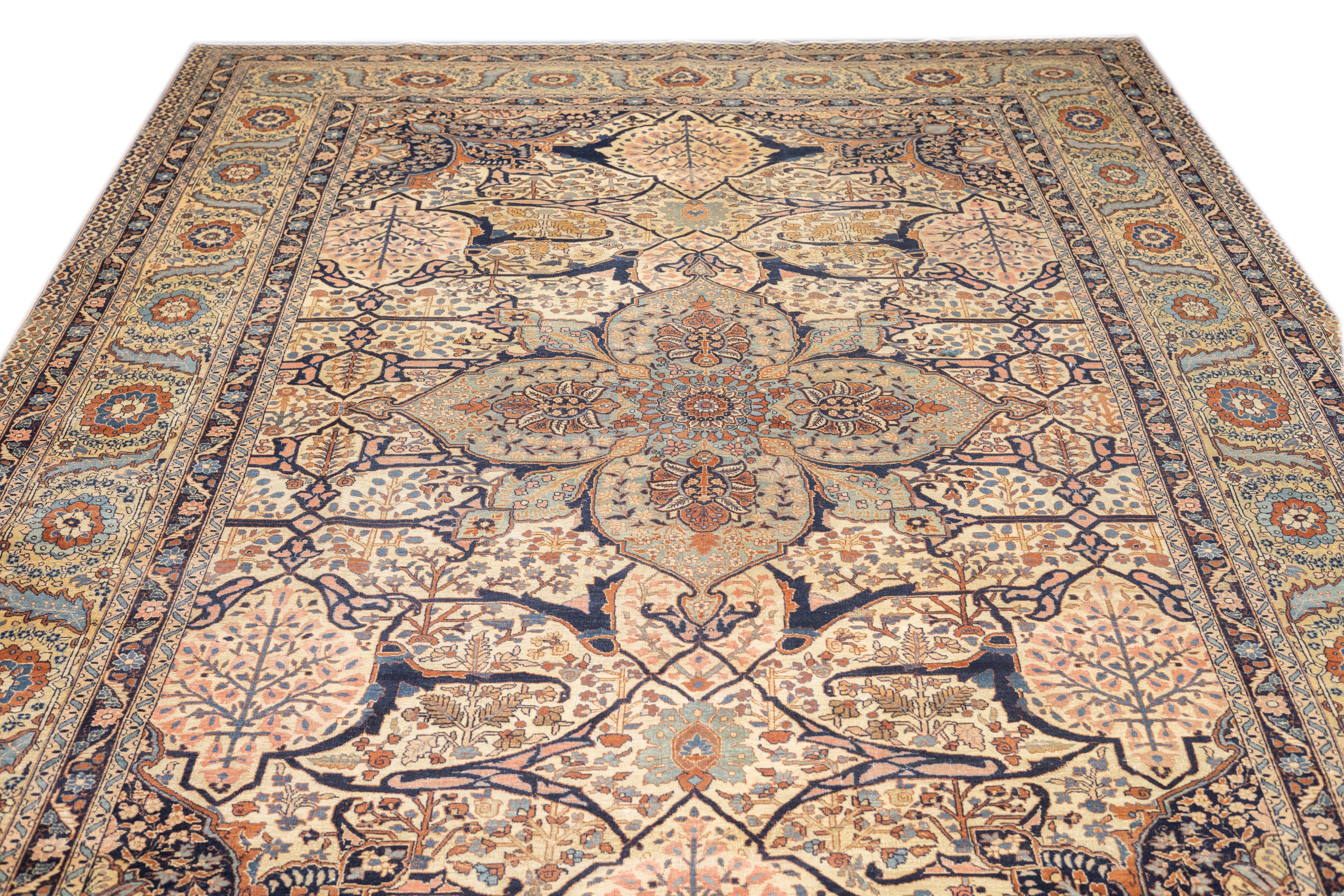 Antique Haji Jalili Tabriz Rug 7'10'' x 12'2''
