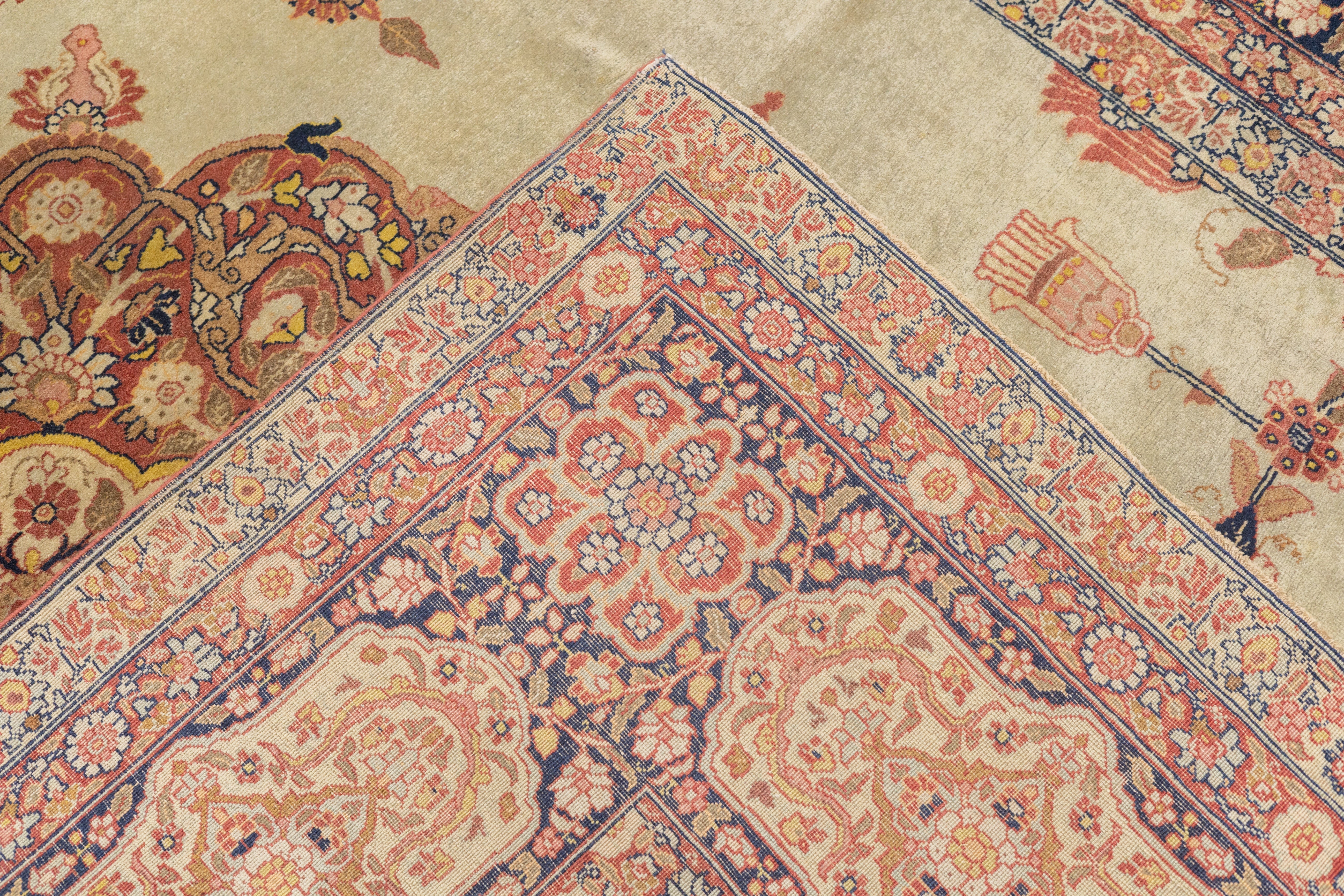Antique Haji Jalili Tabriz Rug 9'1'' x 12'9''