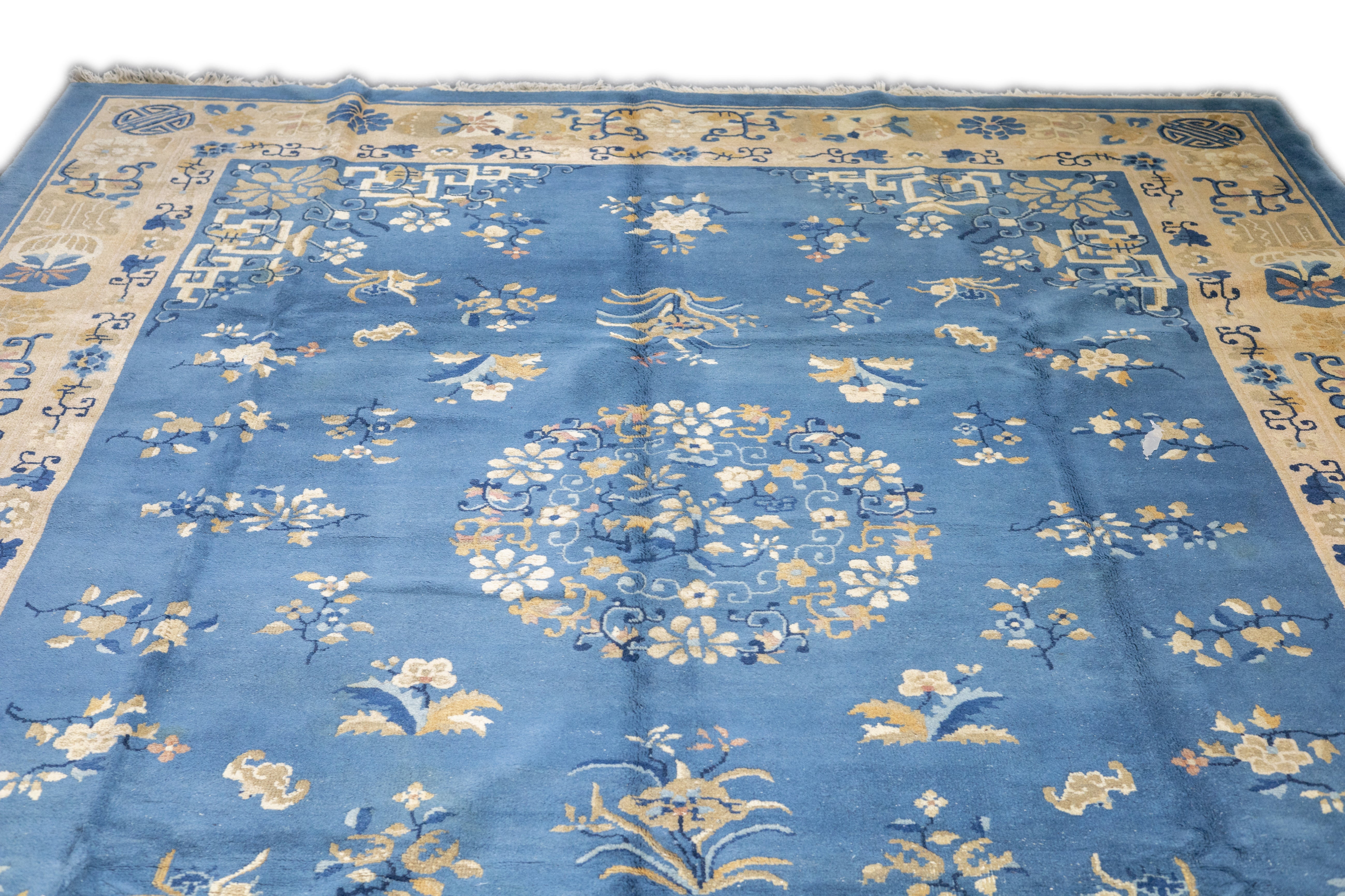 Antique Chinese Peking Rug 9'3'' x 11'8''