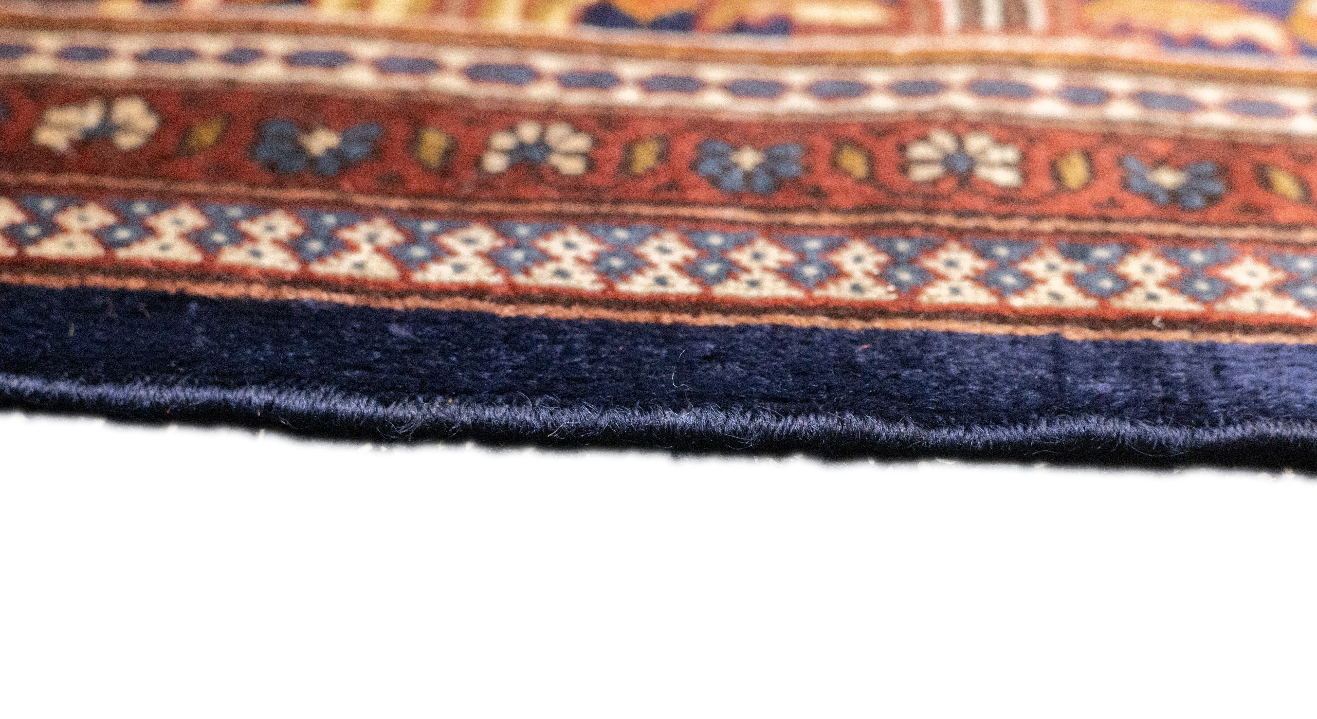 Antique Dabir Kashan Manchester Rug 5'0" x 6'11''