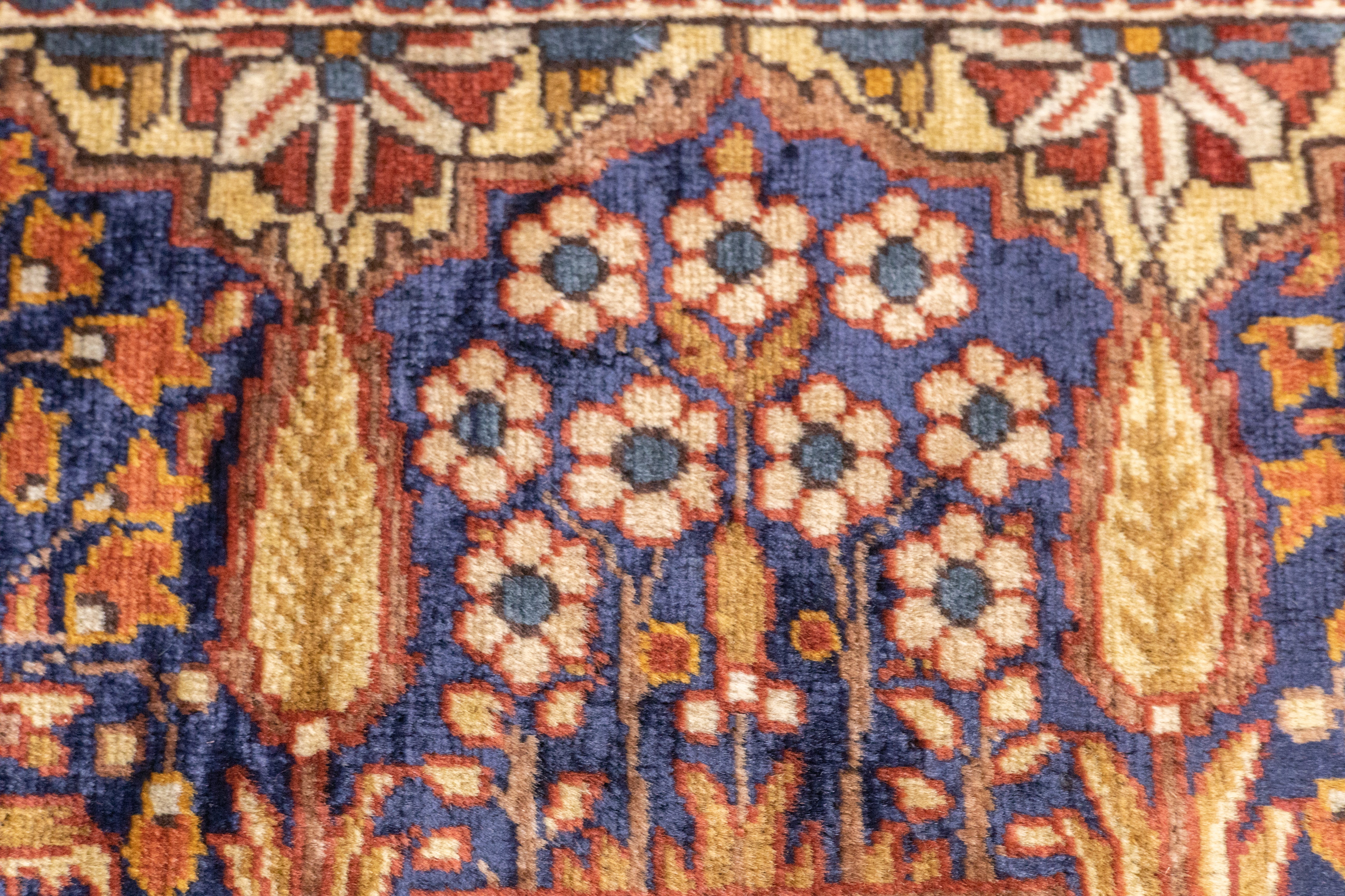 Antique Dabir Kashan Manchester Rug 5'0" x 6'11''