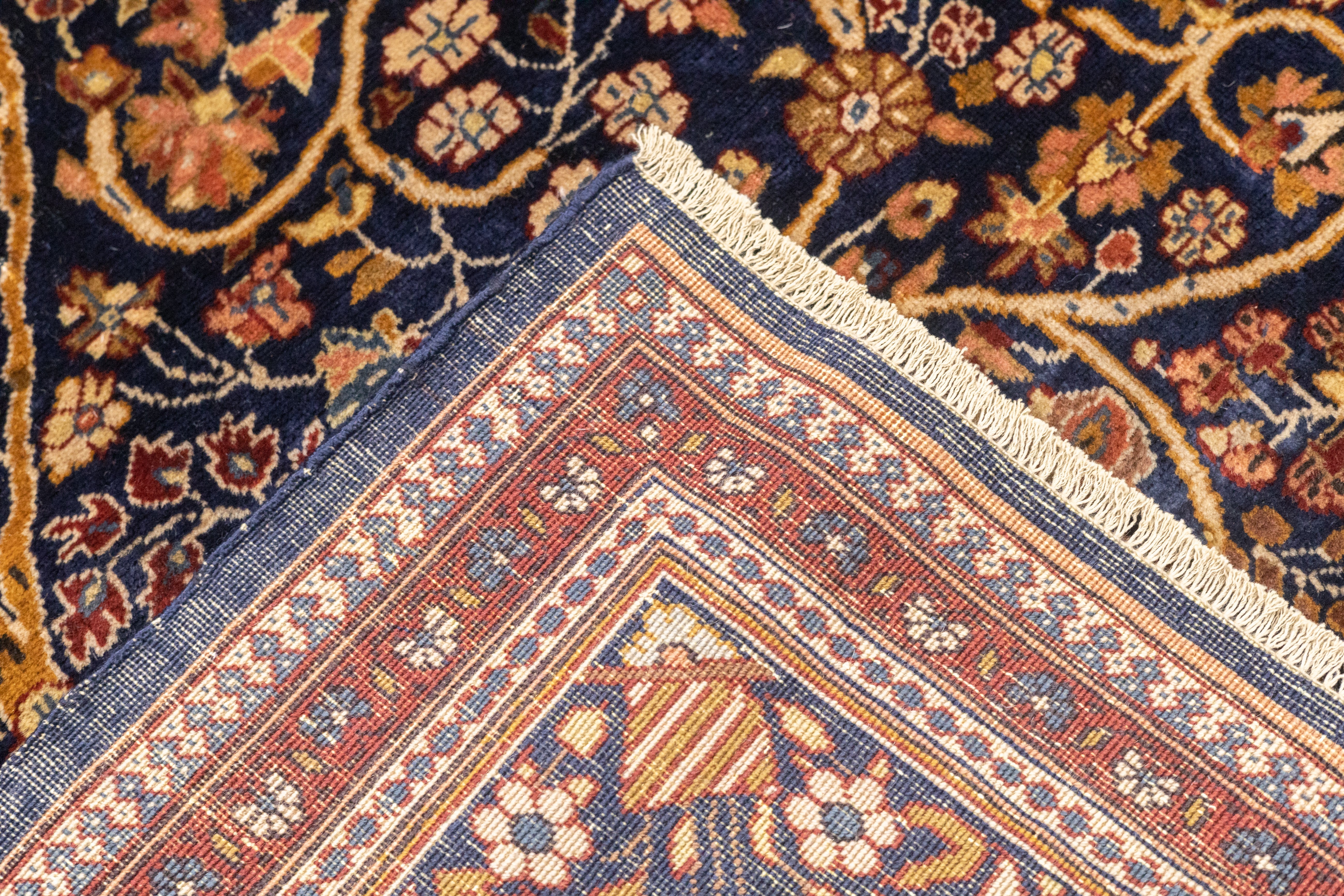 Antique Dabir Kashan Manchester Rug 5'0" x 6'11''
