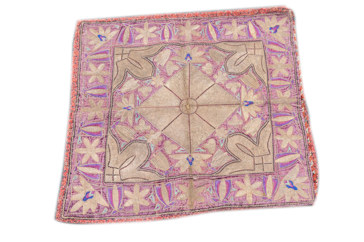 Antique Greek Island Textile Rug 2'2'' x 2'2''