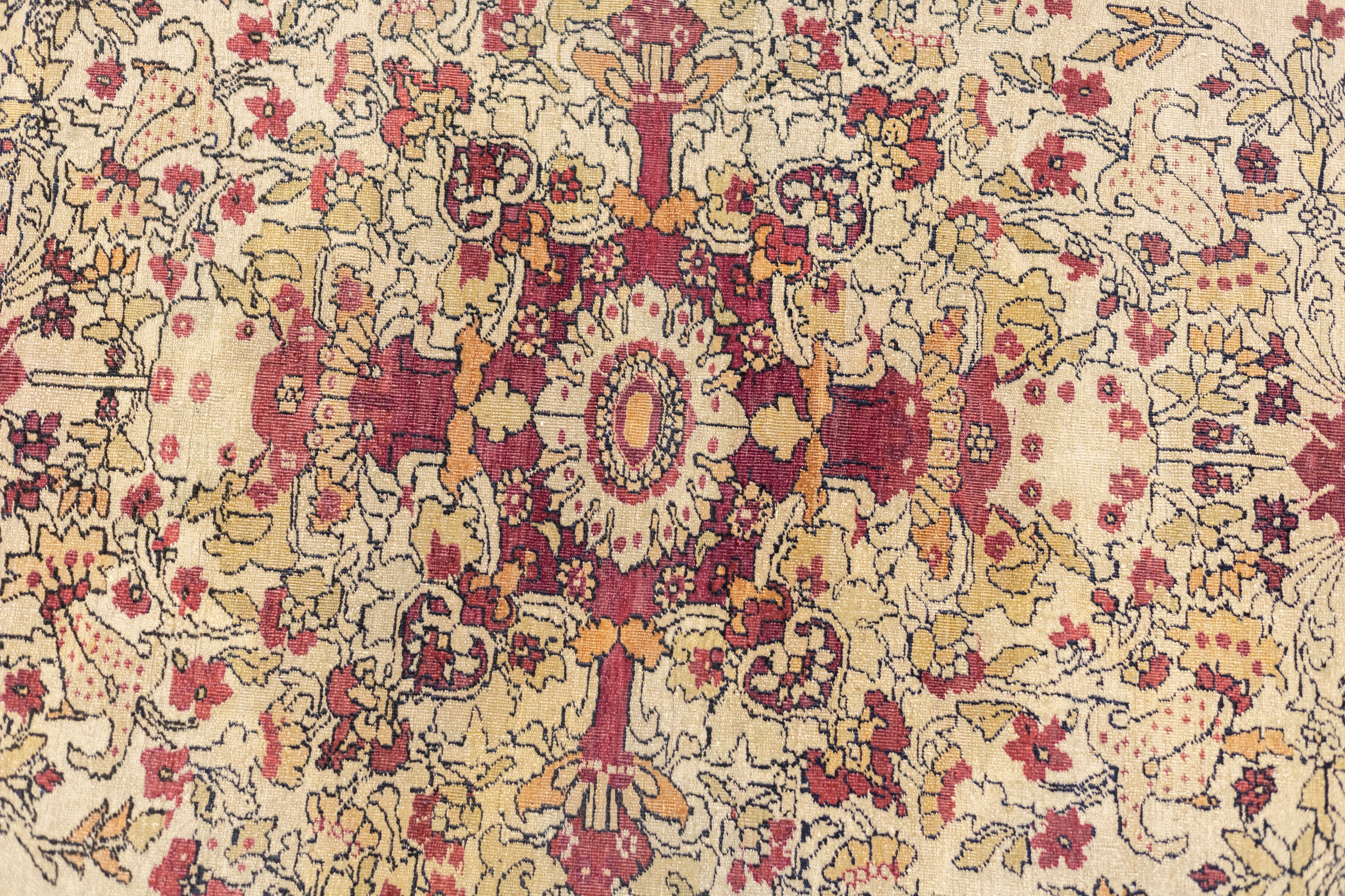 Fine Antique Lavar Kerman SIgned by Master Weaver Rug 4'6" x 6'8"
