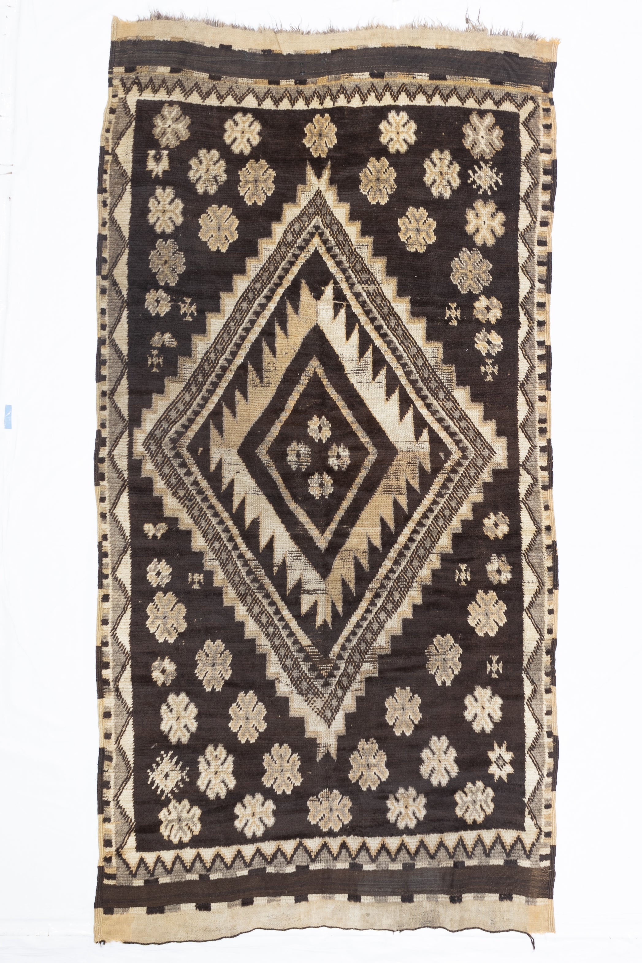 Fine Semi Antique Moroccan Wool Rug 3'0" x 4' 6''