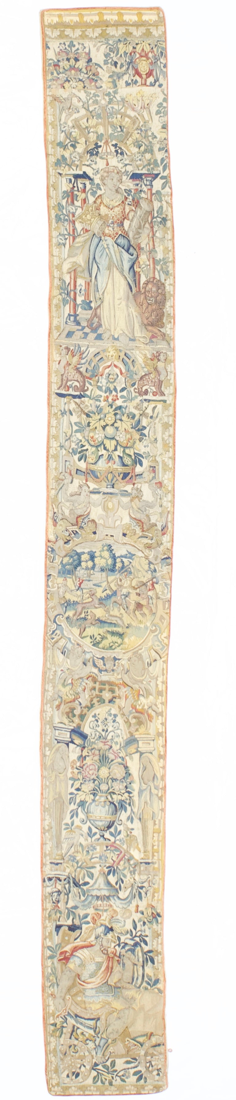 Antique Tapestry Panel (one of pair) 1' 2" x 10' 9''