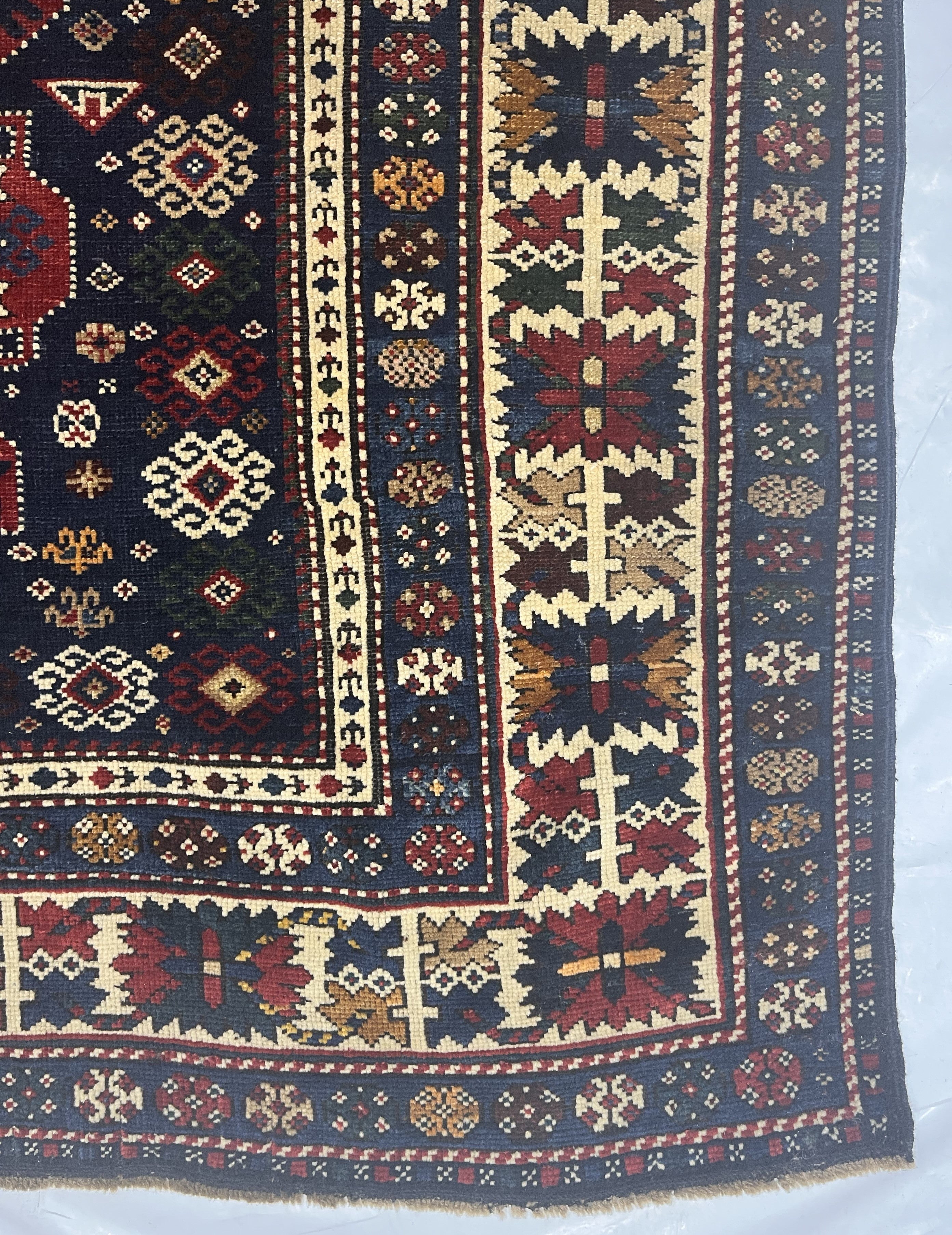 Antique Caucasian Shirvan Rug 4'1" x 9' 10''