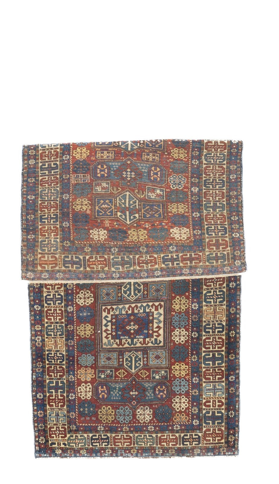 Antique Caucasian Kuba Rug 3' 7'' x 7' 7"