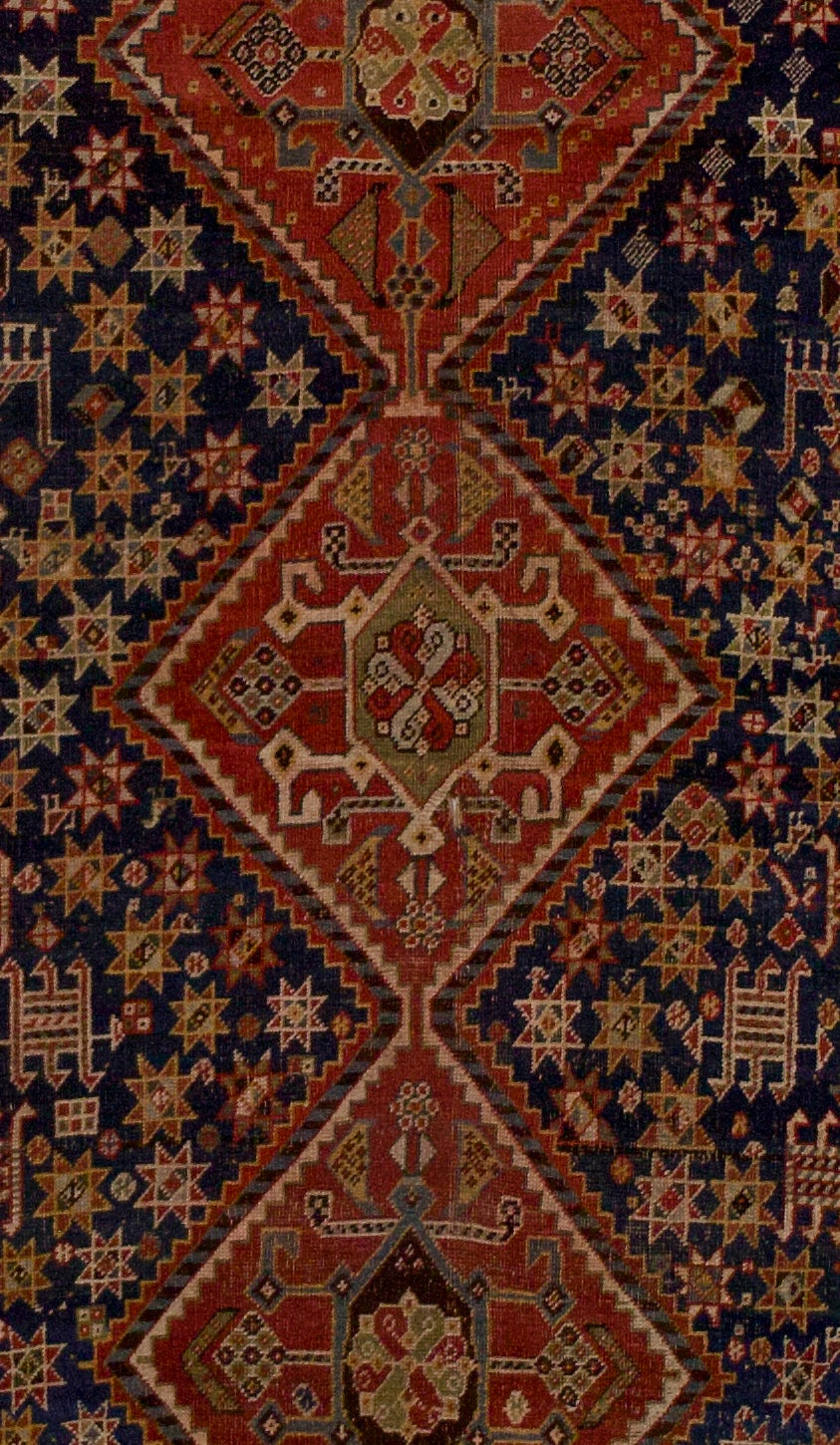 Antique Qashqai Rug 4' 5" x 7' 2"