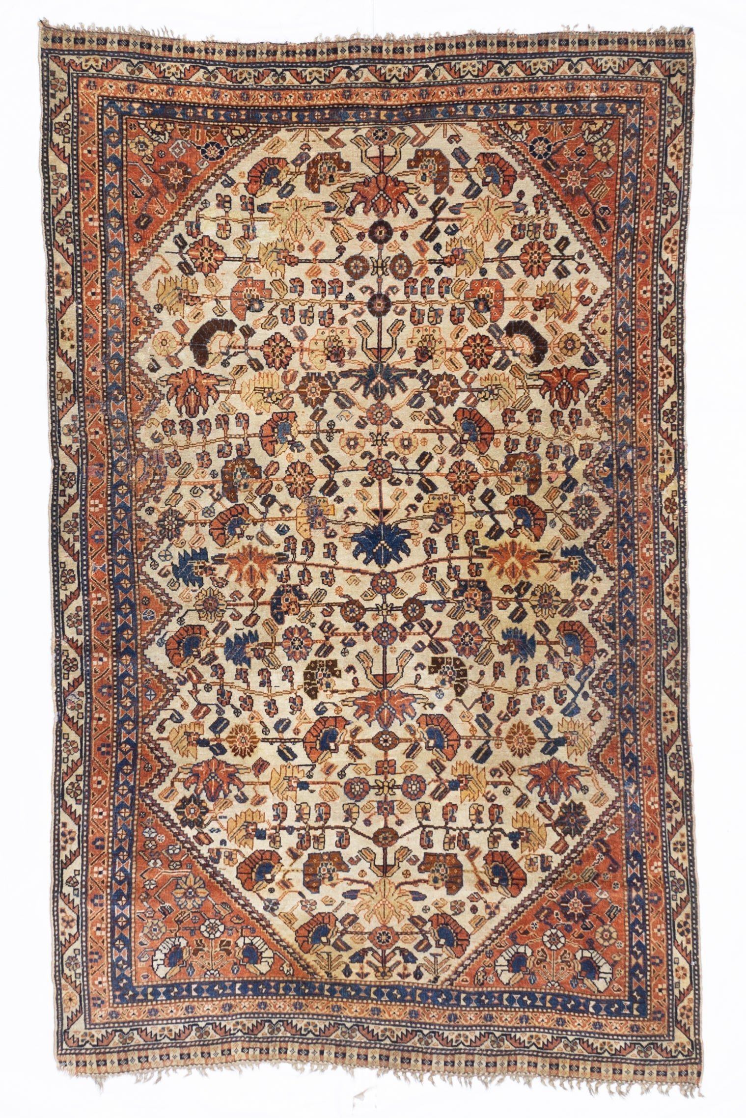 Antique Qashqai Rug 4' 0'' x 6' 6''
