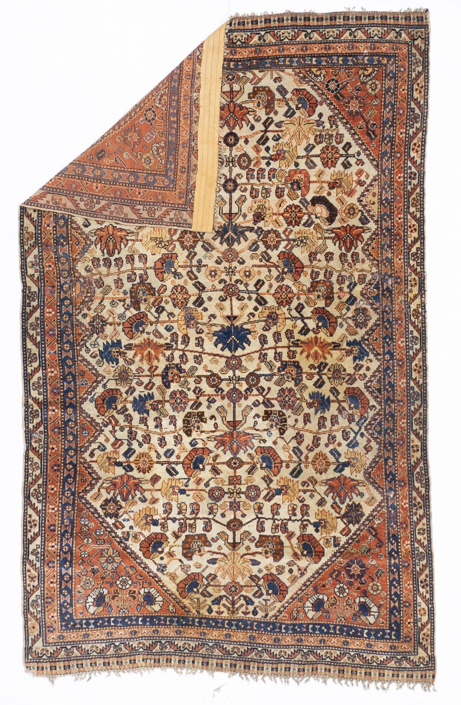Antique Qashqai Rug 4' 0'' x 6' 6''