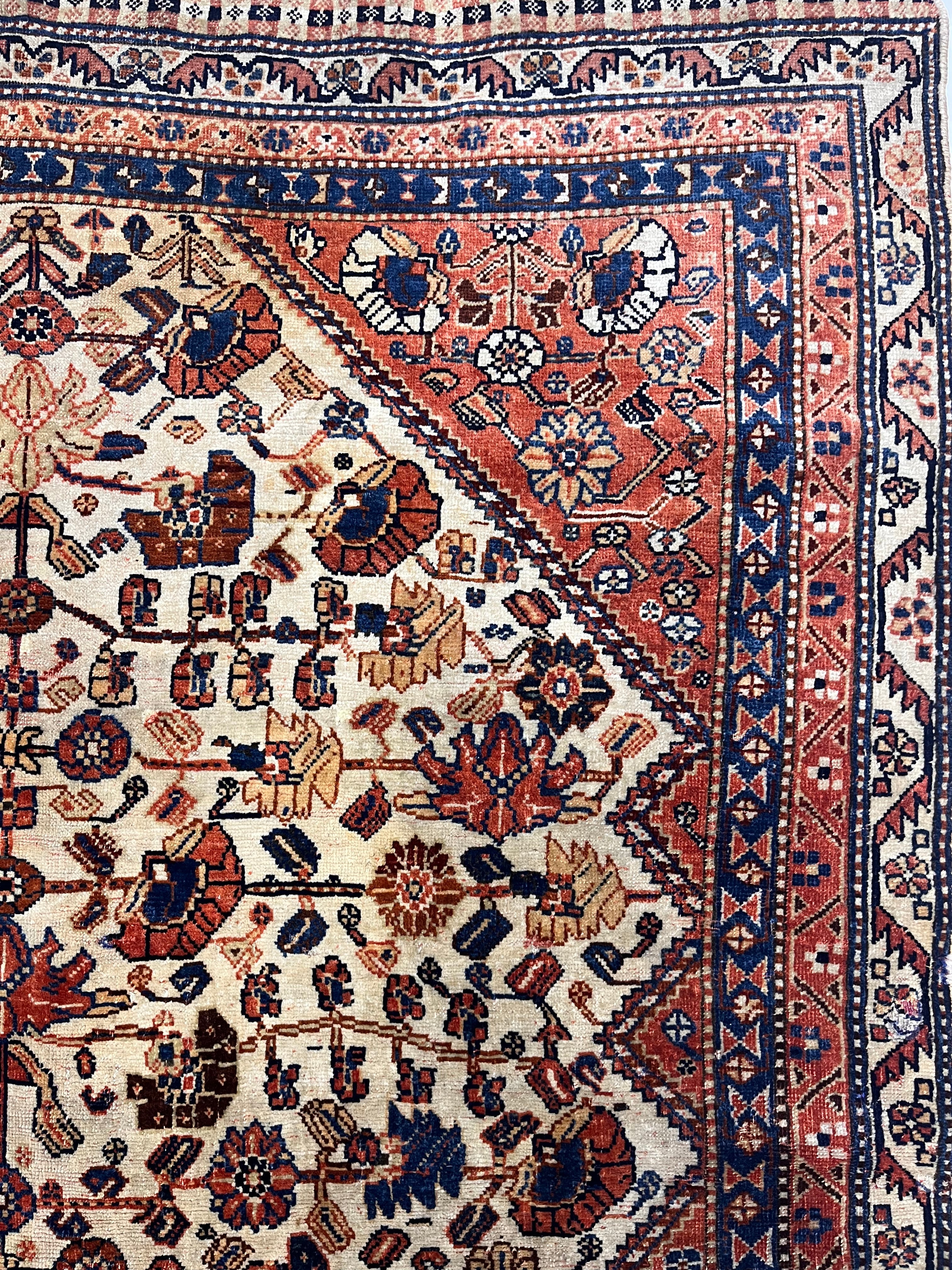 Antique Qashqai Rug 4' 0'' x 6' 6''