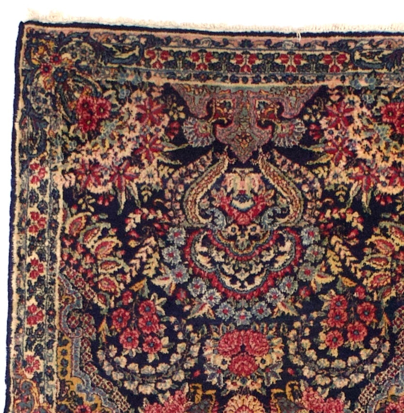 Antique Lavar Kerman 1 of pair Rug 3' 0" x 5' 0"