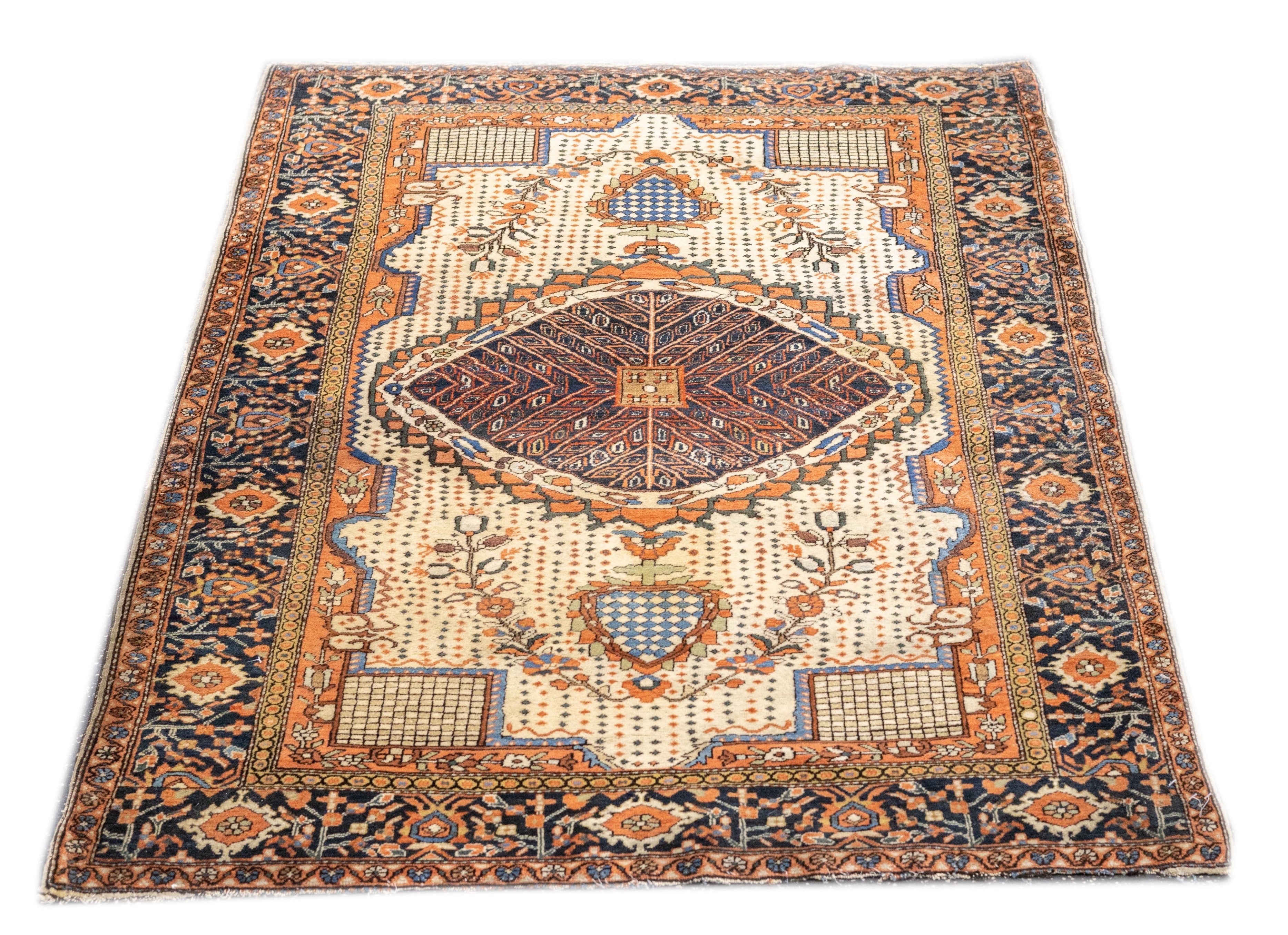 Antique Farahan Sarouk Rug 3'4'' x 4'11''