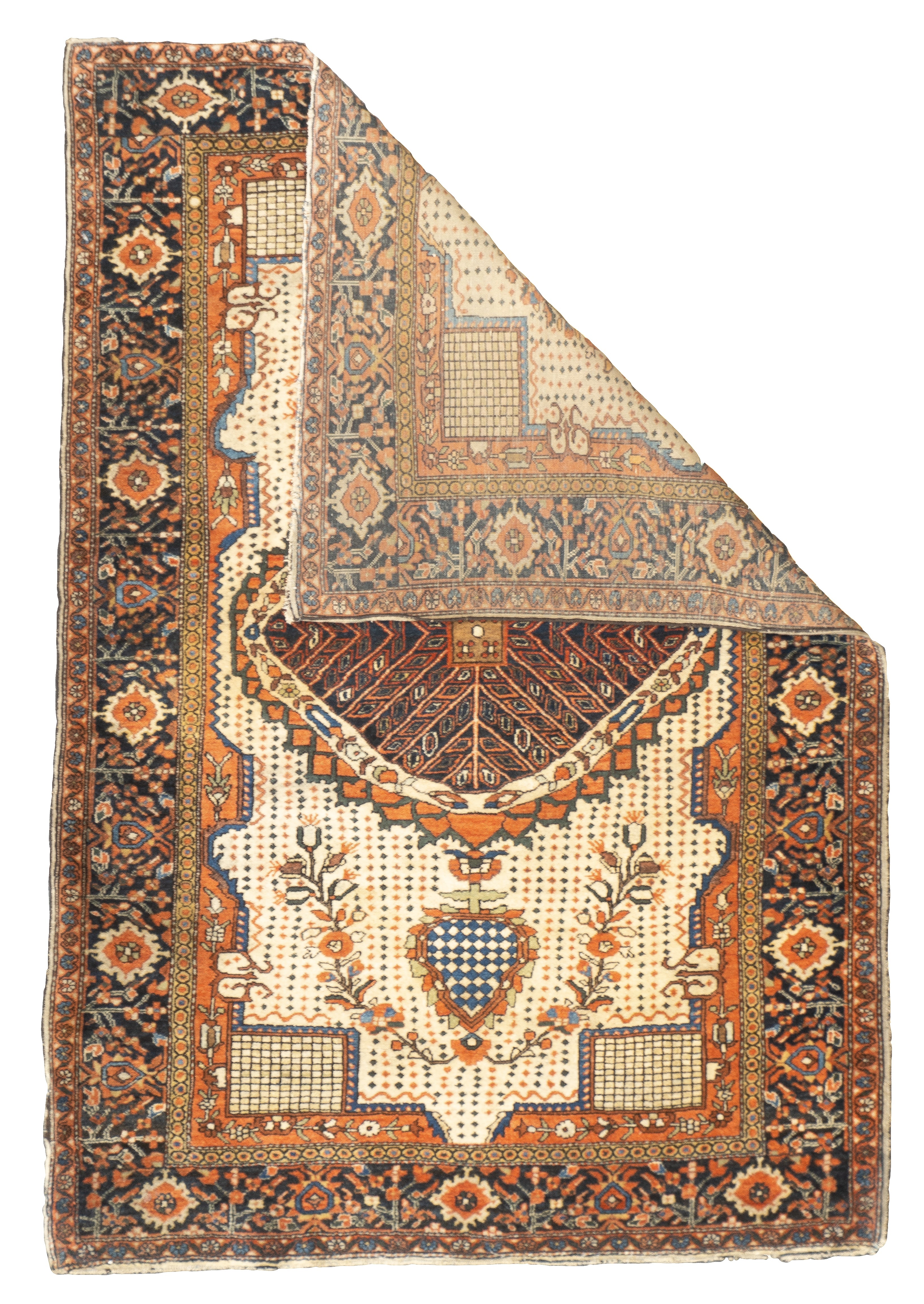 Antique Farahan Sarouk Rug 3'4'' x 4'11''