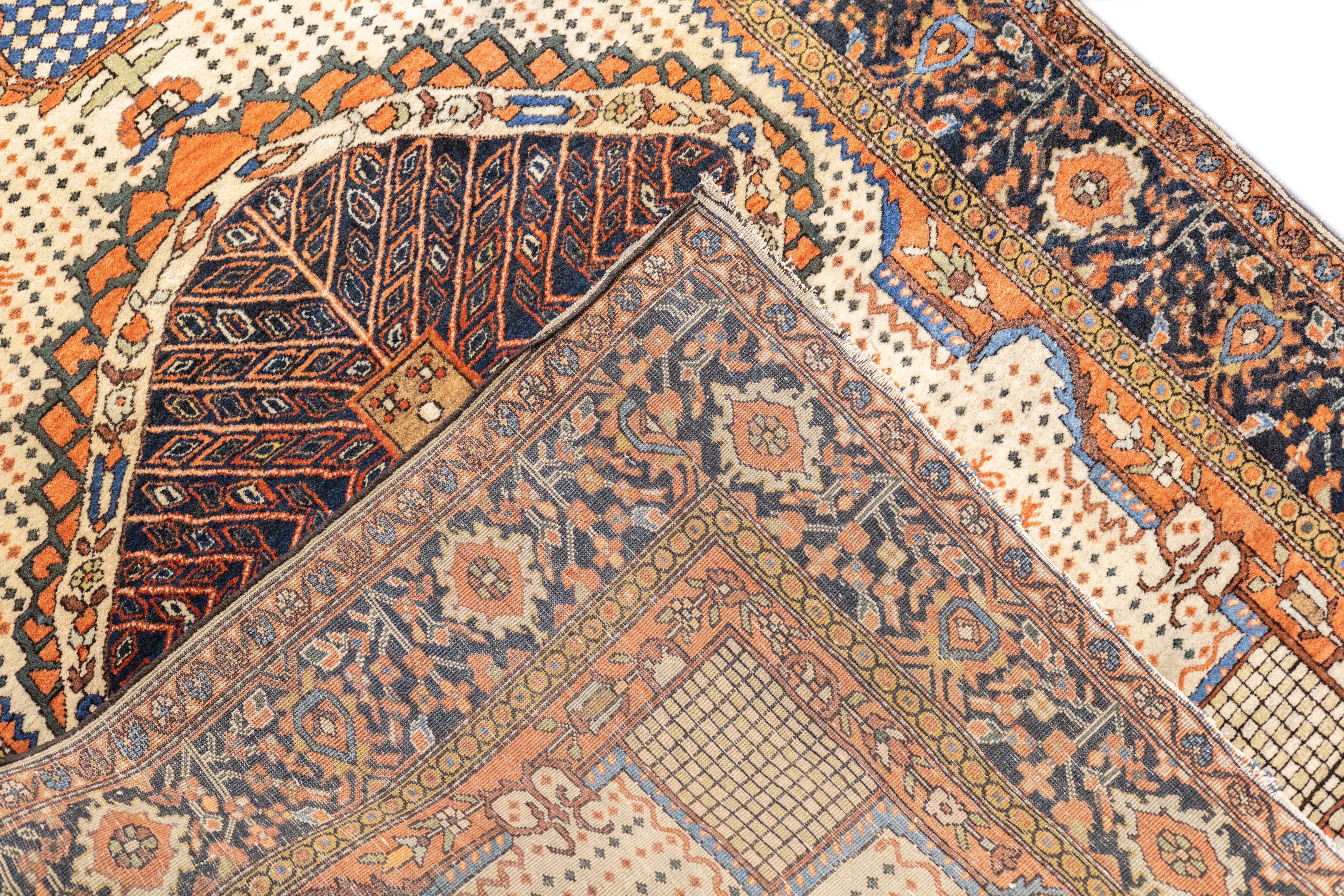 Antique Farahan Sarouk Rug 3'4'' x 4'11''